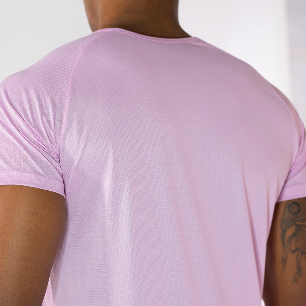 Camiseta Dry Fit Lobo Geométrico Rosa Pétala