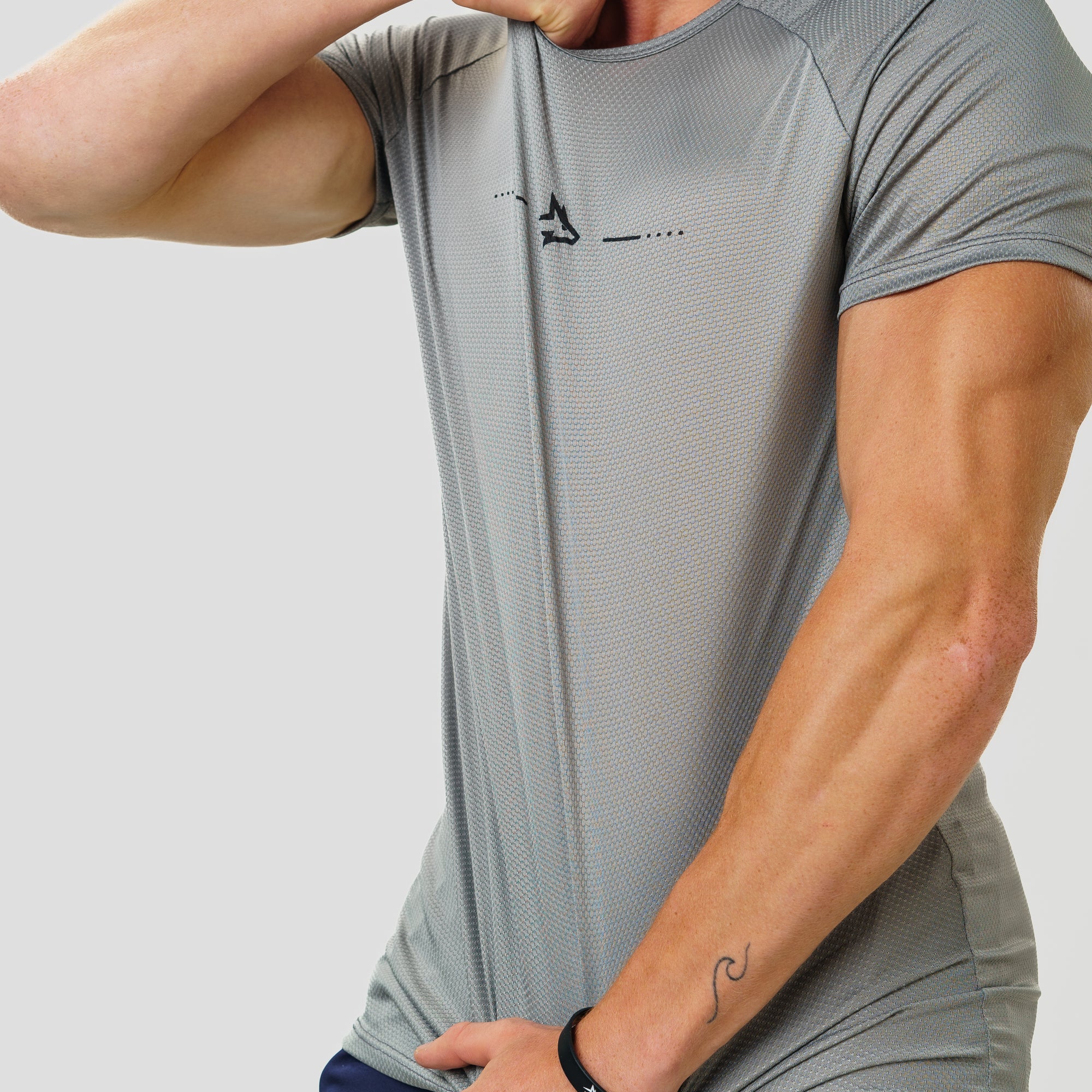 Camiseta Dry Fit Lupus Core Cinza Aço