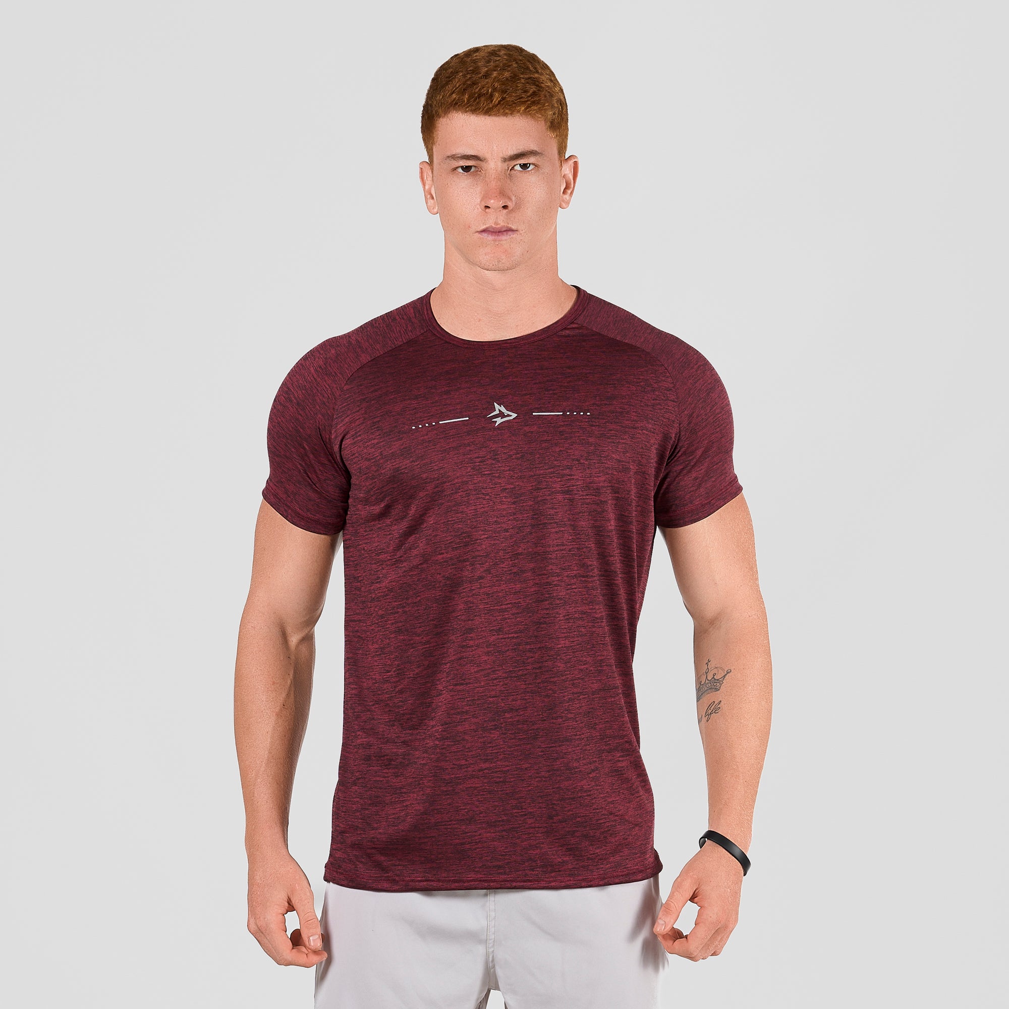 Camiseta Dry Fit Lupus Core Mescla Vinho