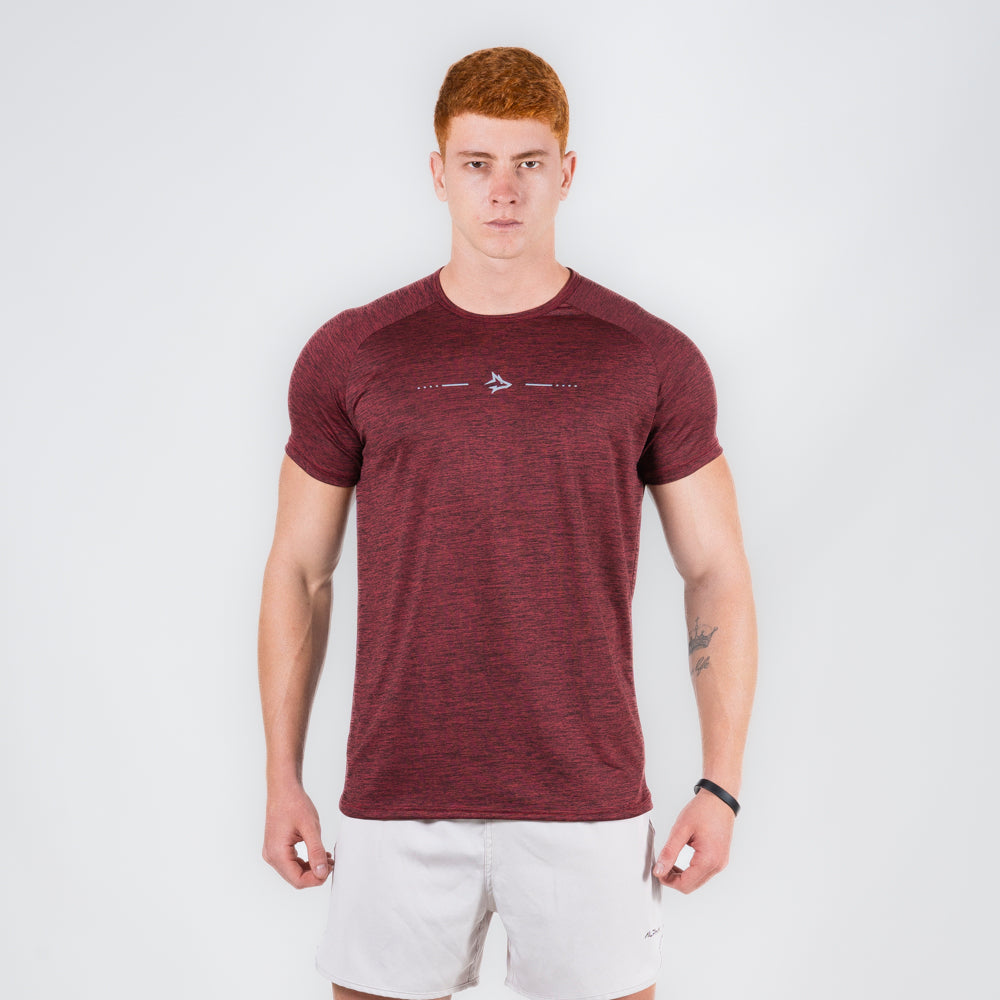 Camiseta Dry Fit Lupus Core Mescla Vinho