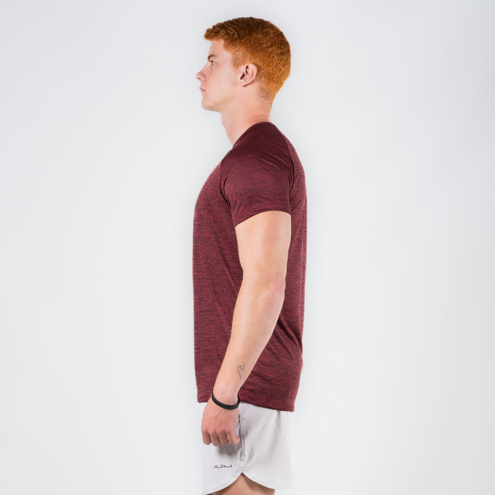 Camiseta Dry Fit Lupus Core Mescla Vinho
