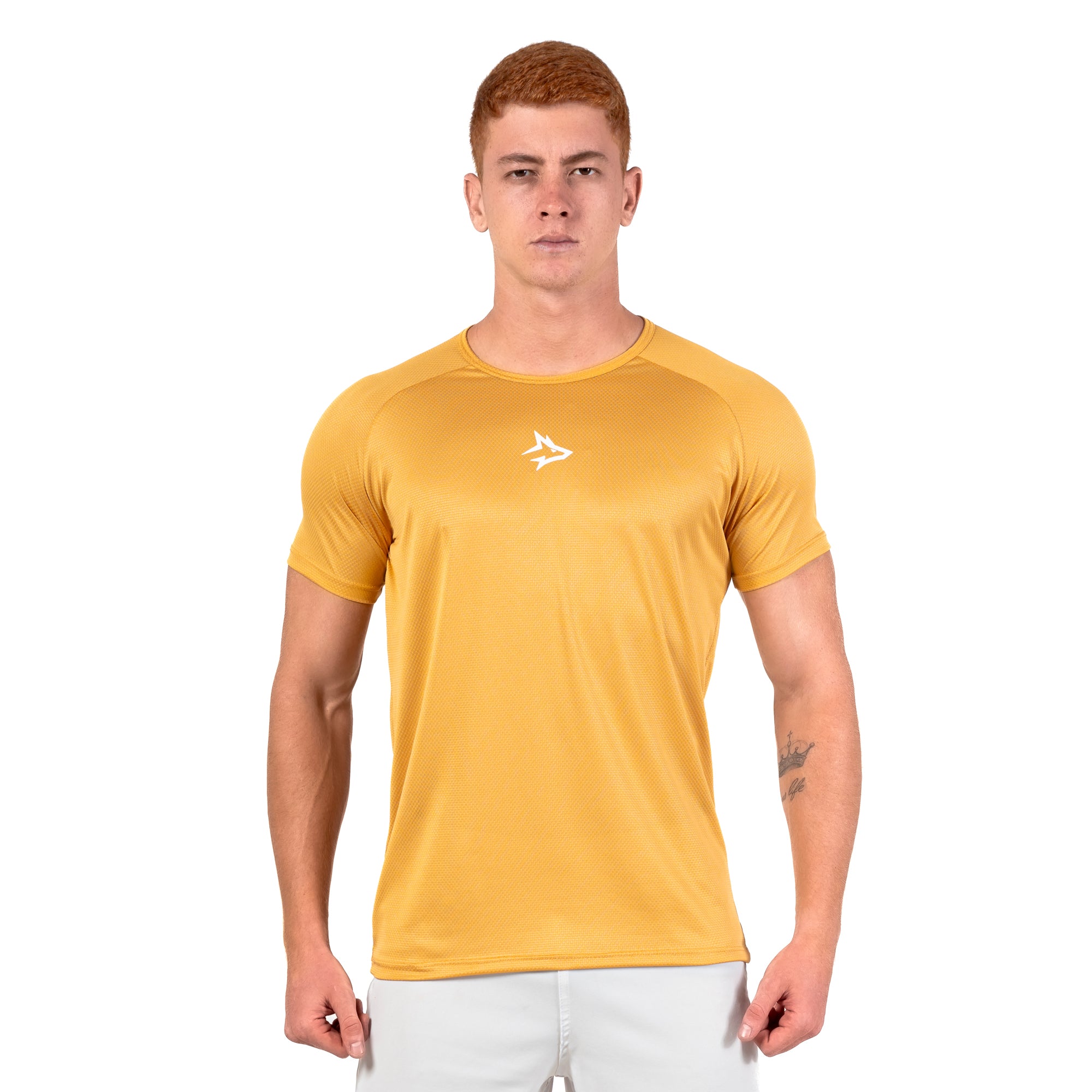 Camiseta Dry Fit Middle Lupus Açafrão