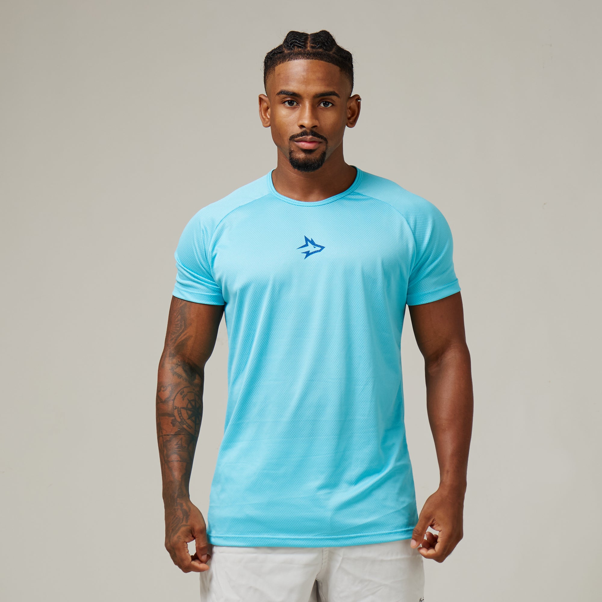 Camiseta Dry Fit Middle Lupus Azul Pavão