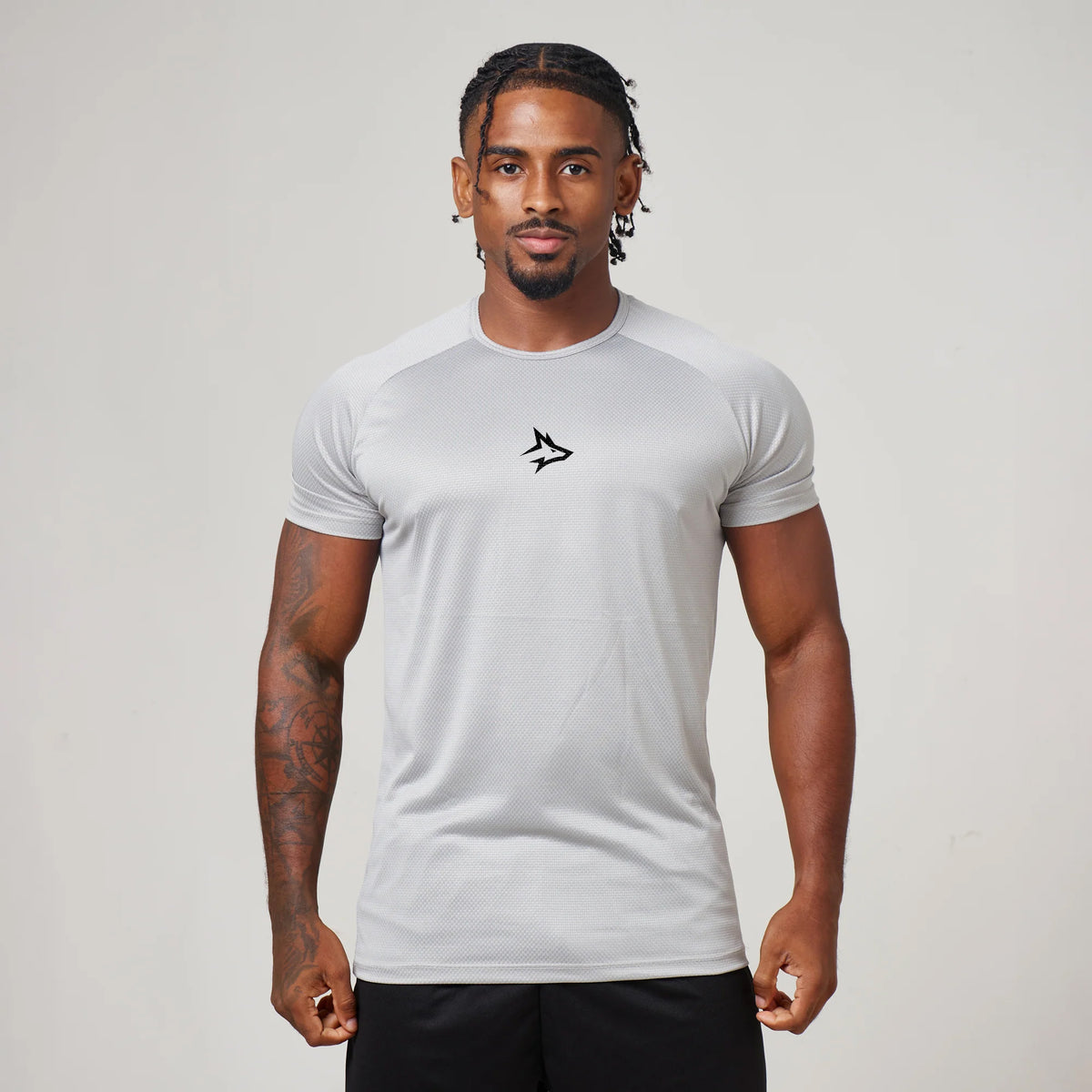 Camiseta Dry Fit Middle Lupus Cinza Prata