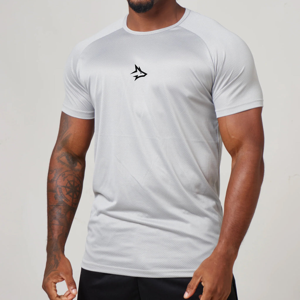 Camiseta Dry Fit Middle Lupus Cinza Prata