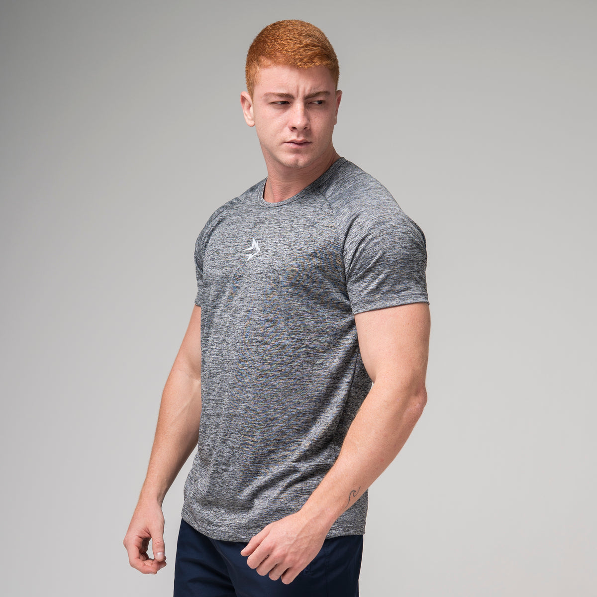 Camiseta Dry Fit Middle Lupus Mescla Cinza