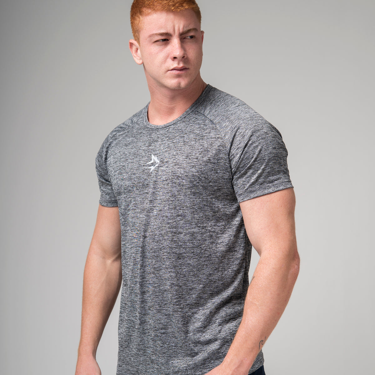 Camiseta Dry Fit Middle Lupus Mescla Cinza