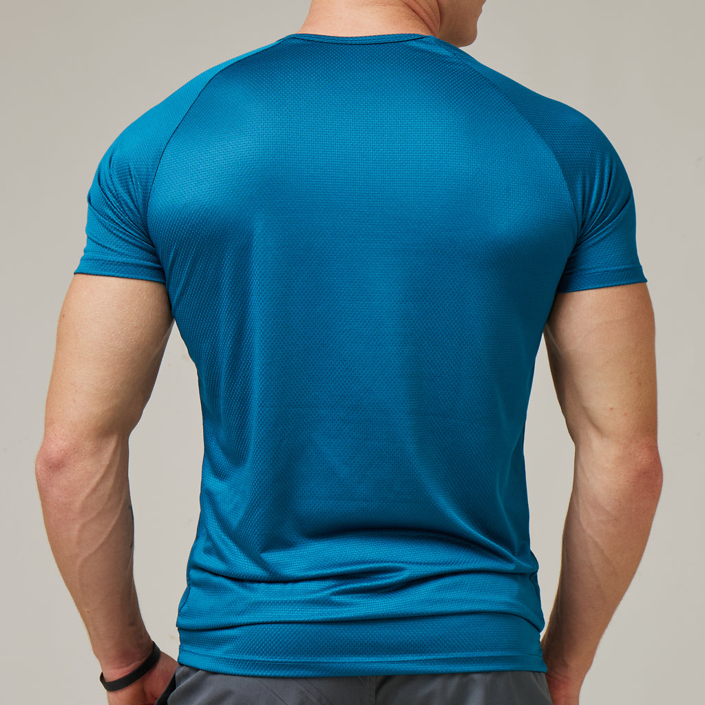 Camiseta Dry Fit Motion Azul Mediterrâneo