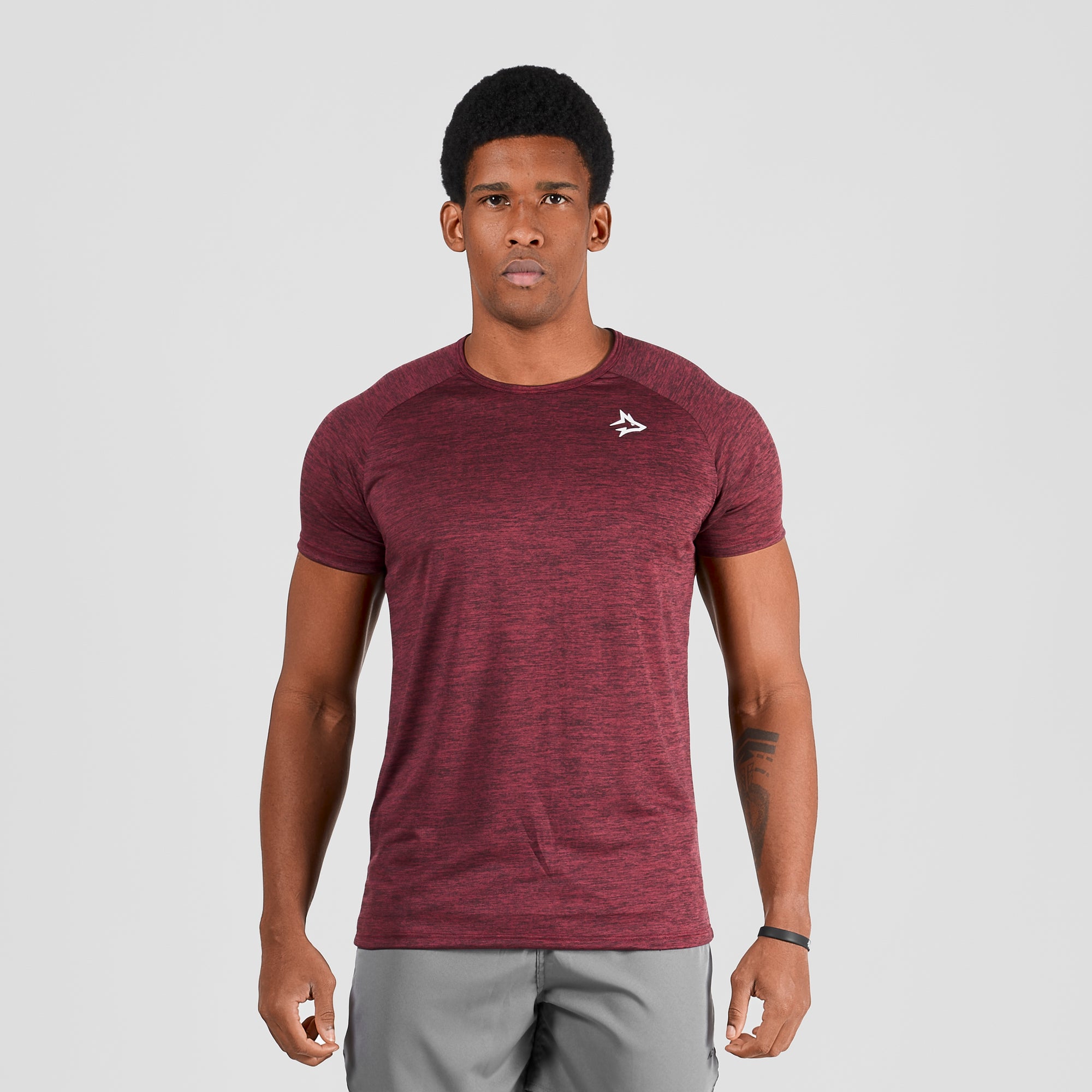 Camiseta Dry Fit New Lupus Mescla Vinho