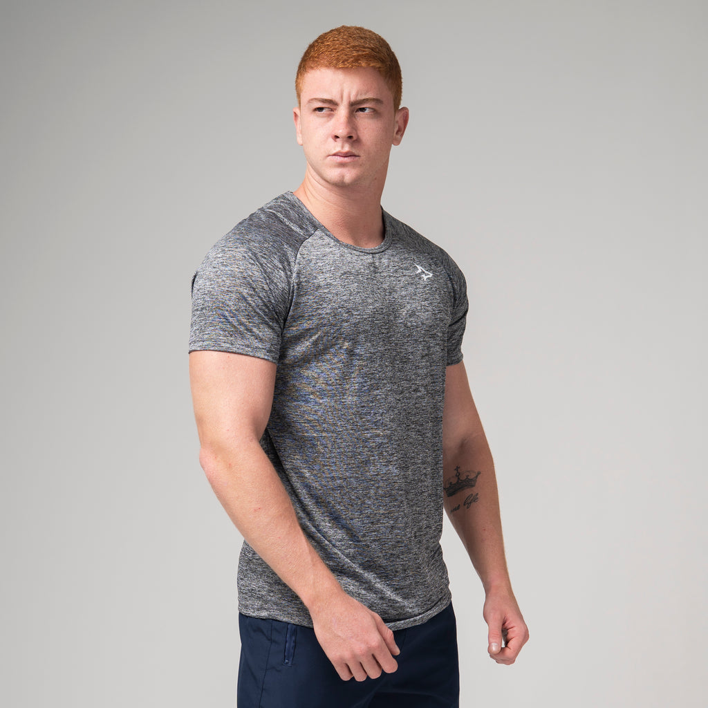 Camiseta Dry Fit New Lupus Mescla Cinza
