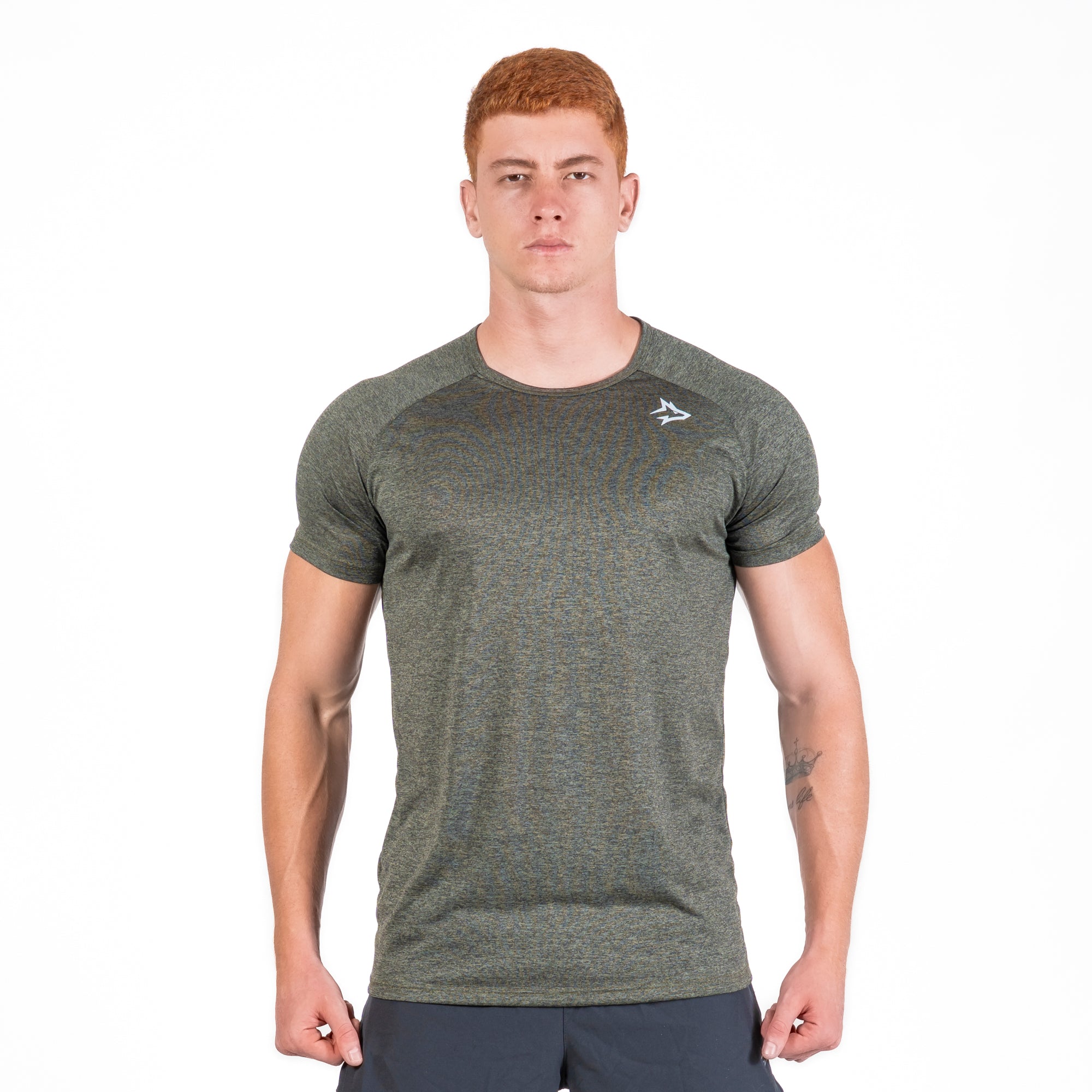 Camiseta Dry Fit New Lupus Mescla Verde