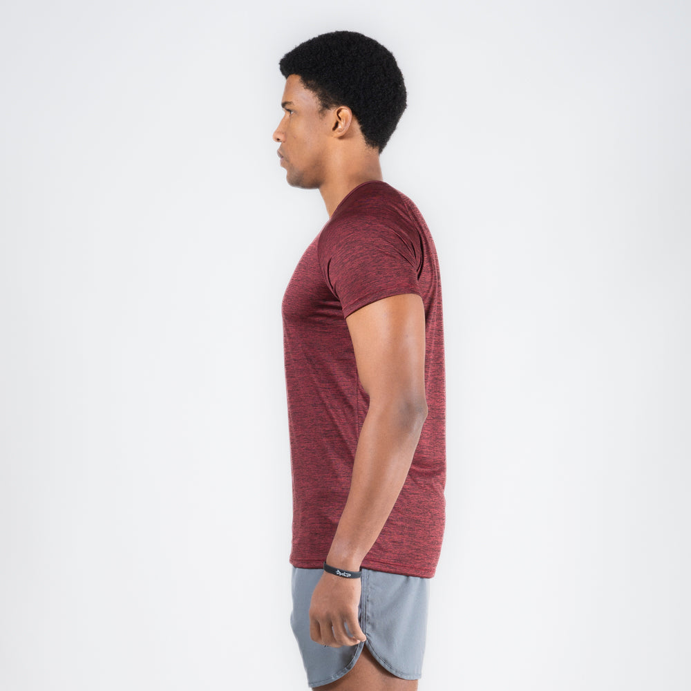 Camiseta Dry Fit New Lupus Mescla Vinho