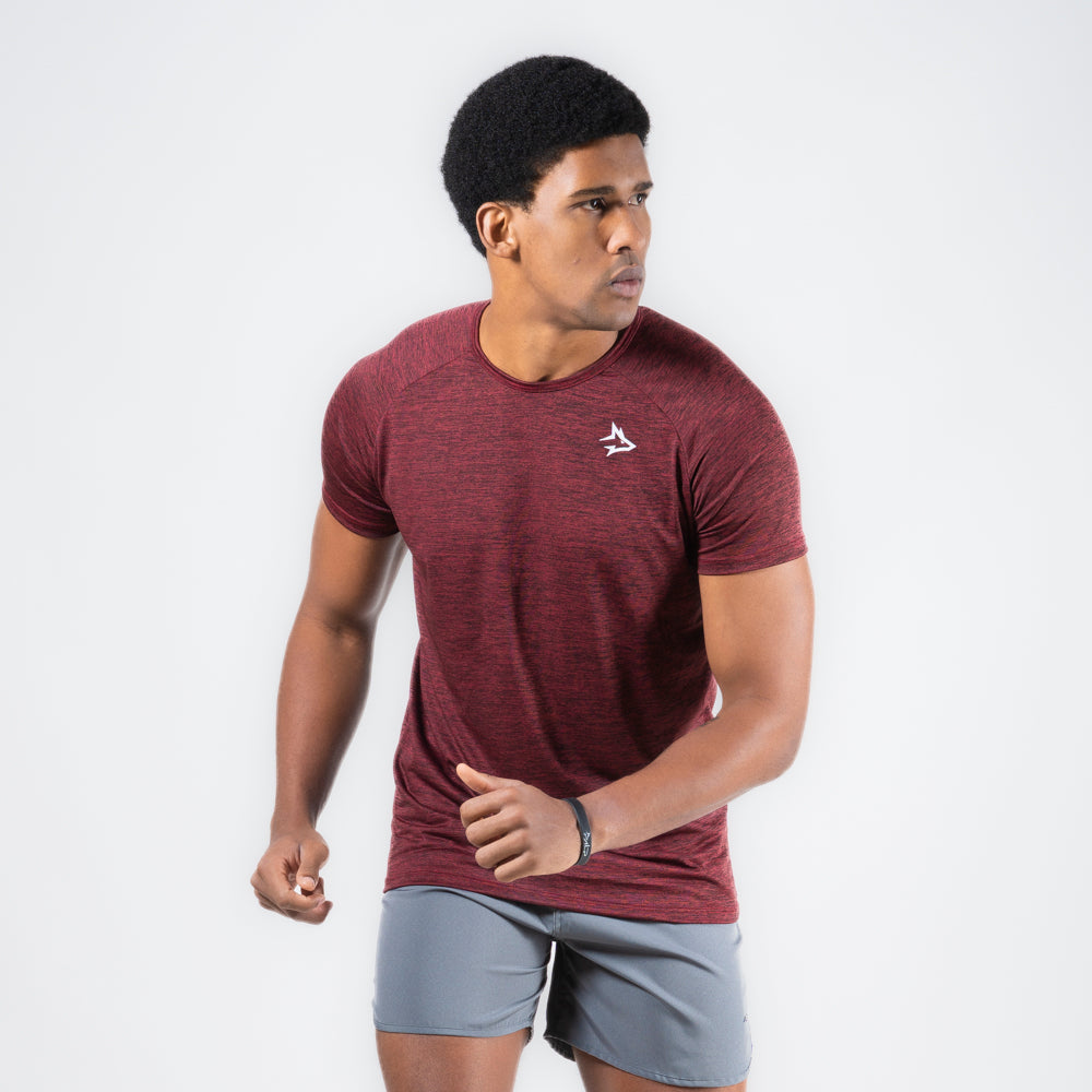 Camiseta Dry Fit New Lupus Mescla Vinho