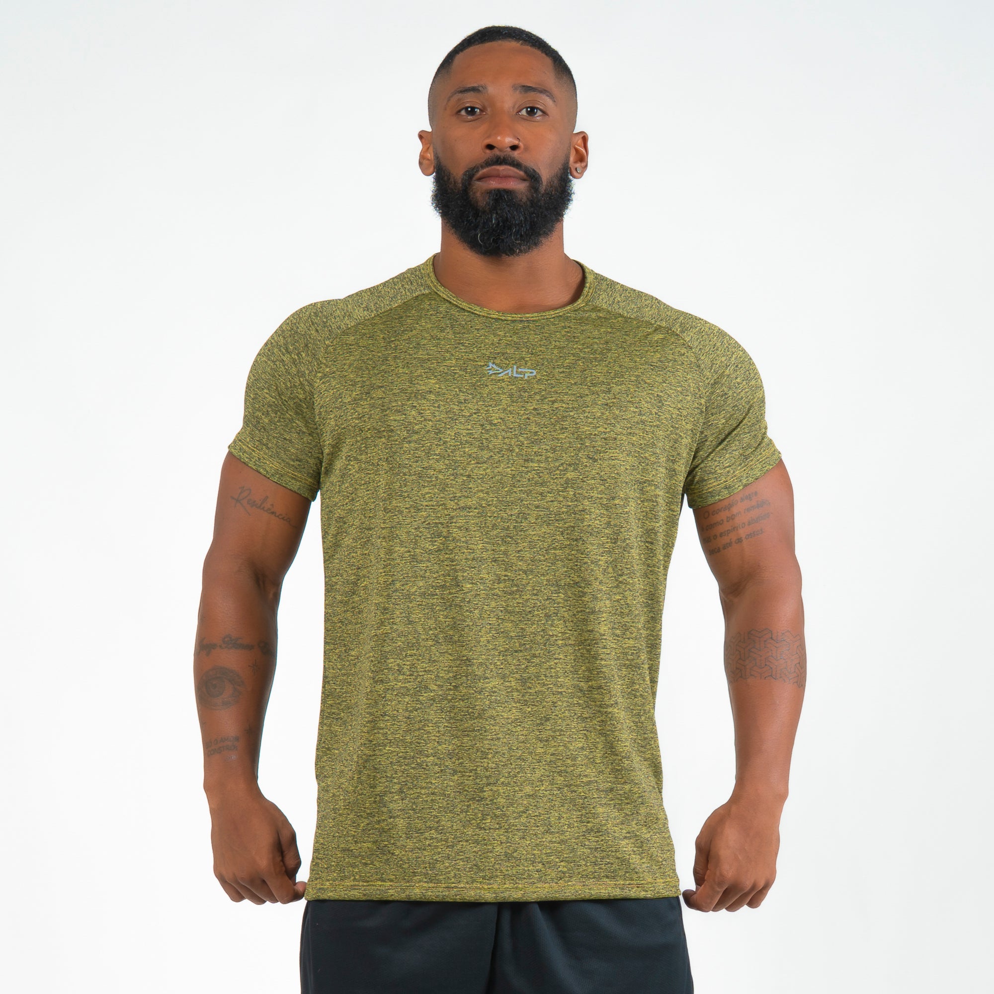 Camiseta Dry Fit New Tenacity Mescla Verde Abacate