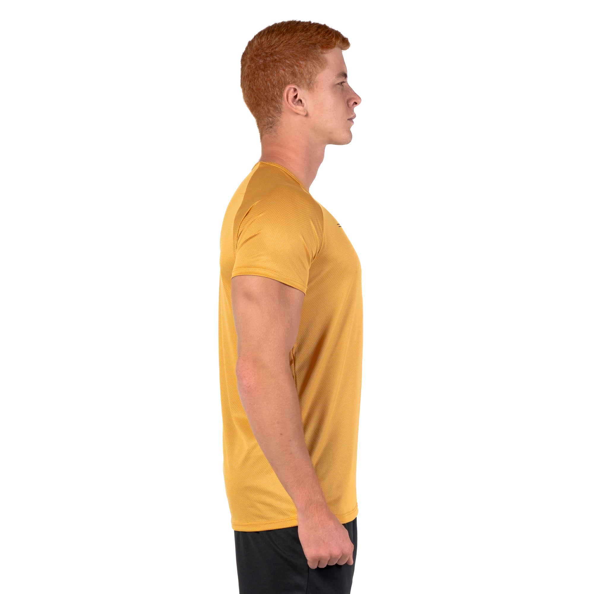 Camiseta Dry Fit Parallel Line Açafrão