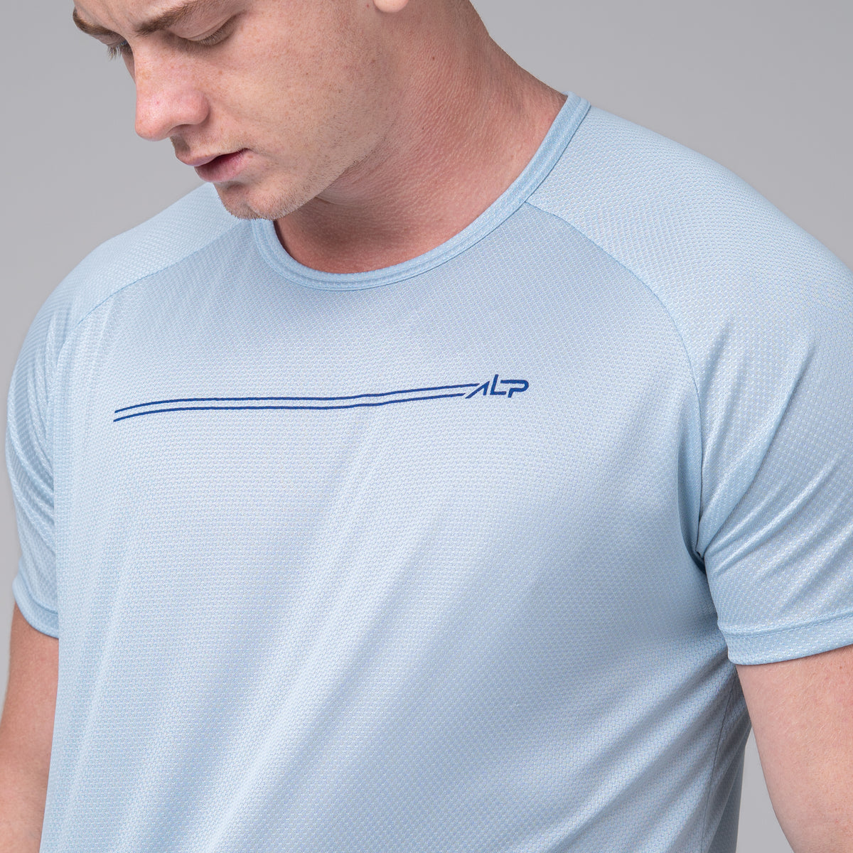 Camiseta Dry Fit Parallel Line Azul Céu