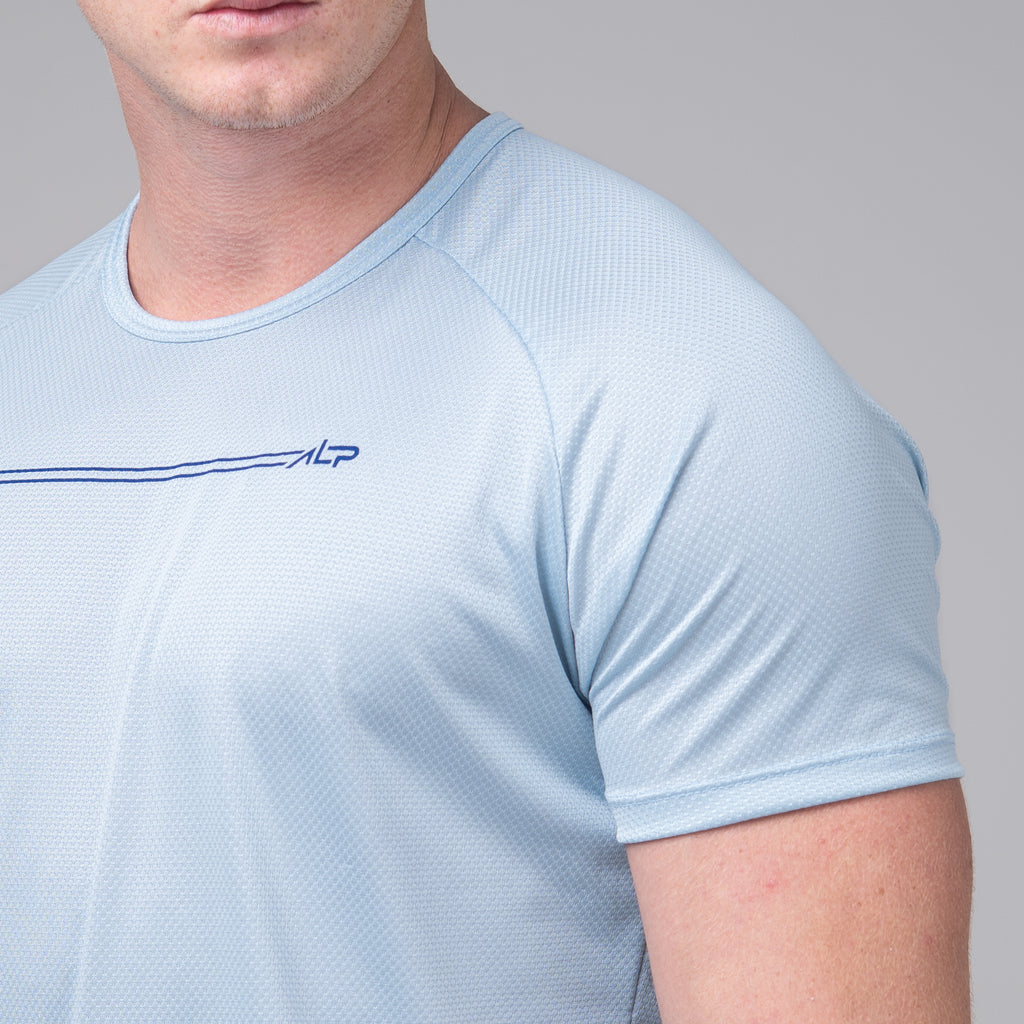 Camiseta Dry Fit Parallel Line Azul Céu