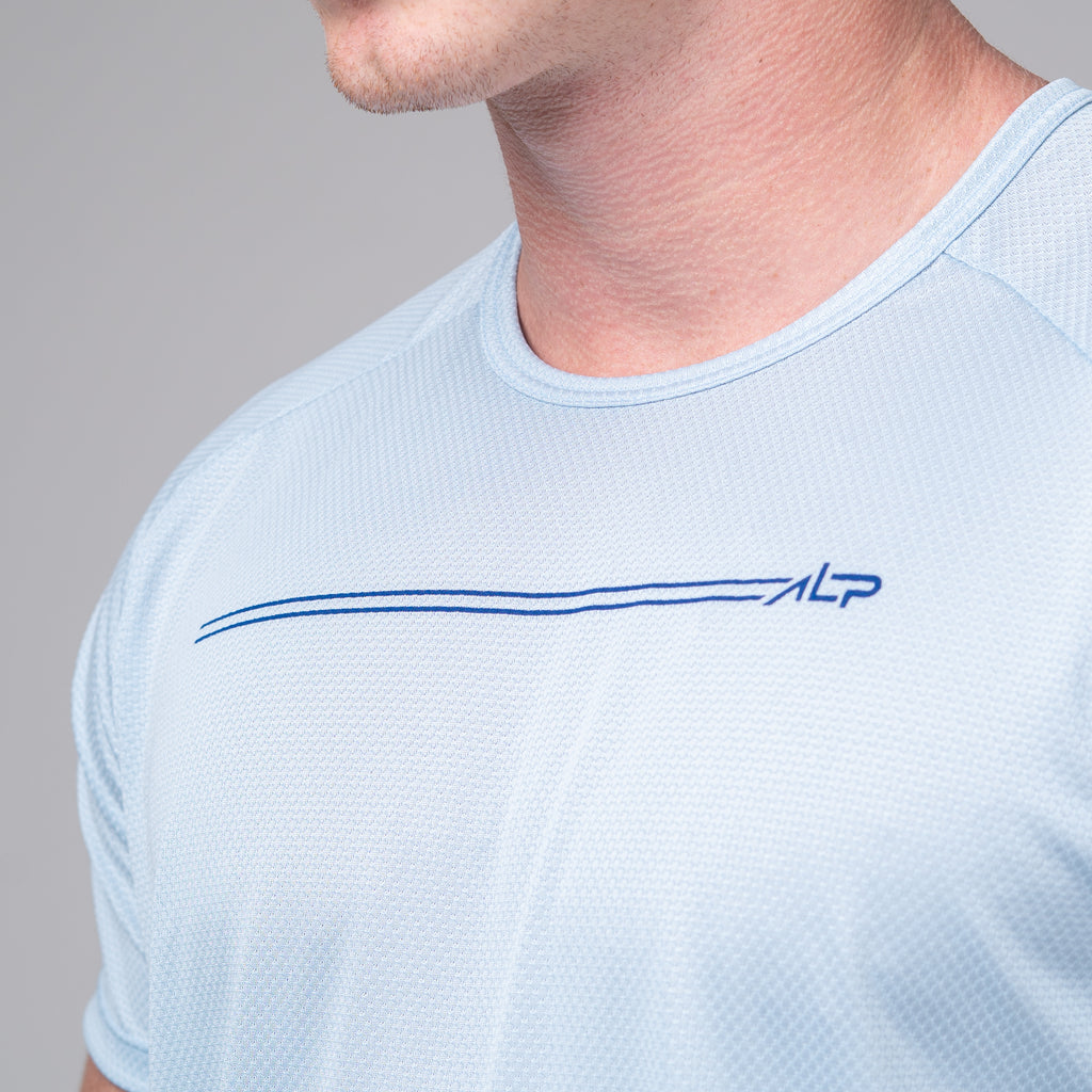 Camiseta Dry Fit Parallel Line Azul Céu