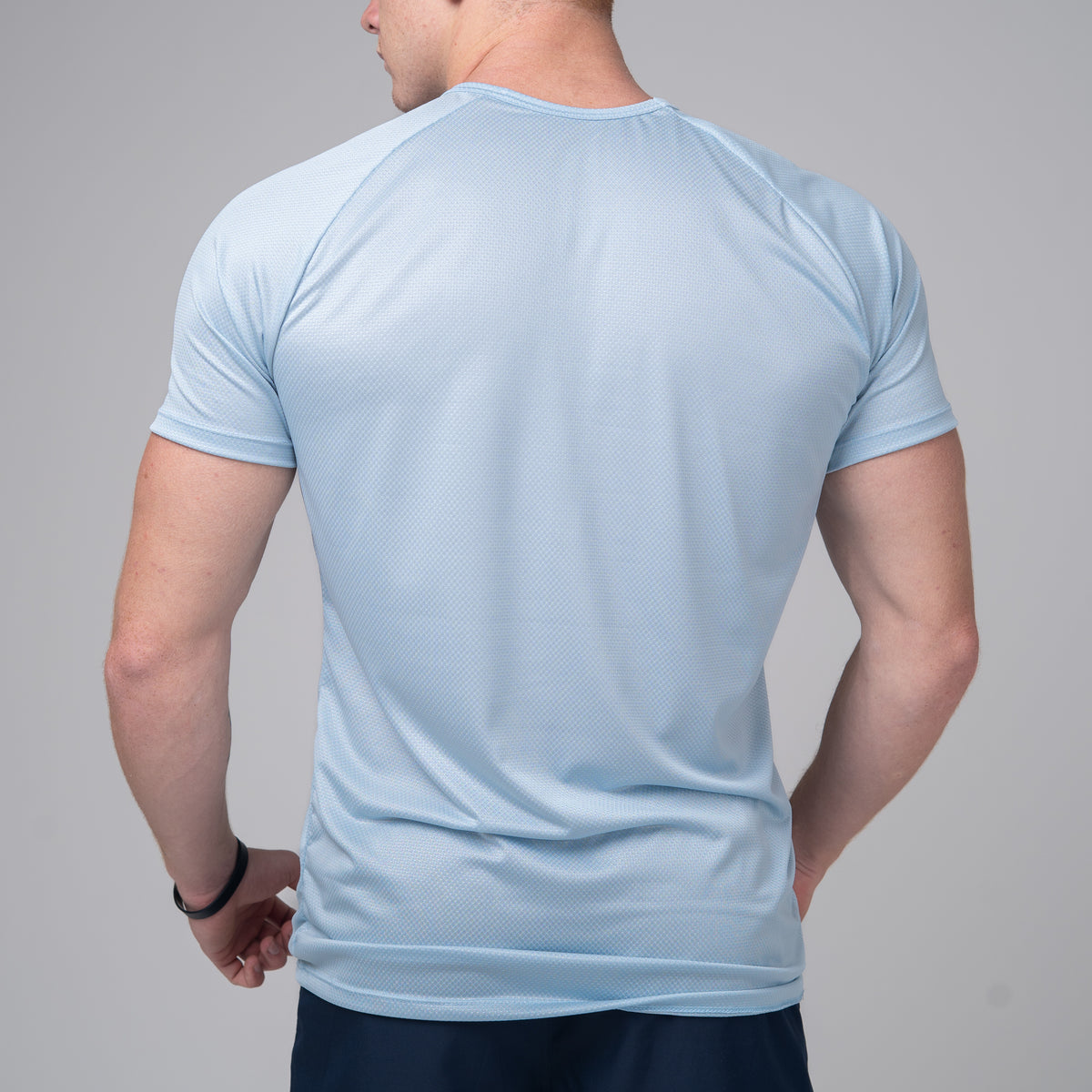 Camiseta Dry Fit Parallel Line Azul Céu