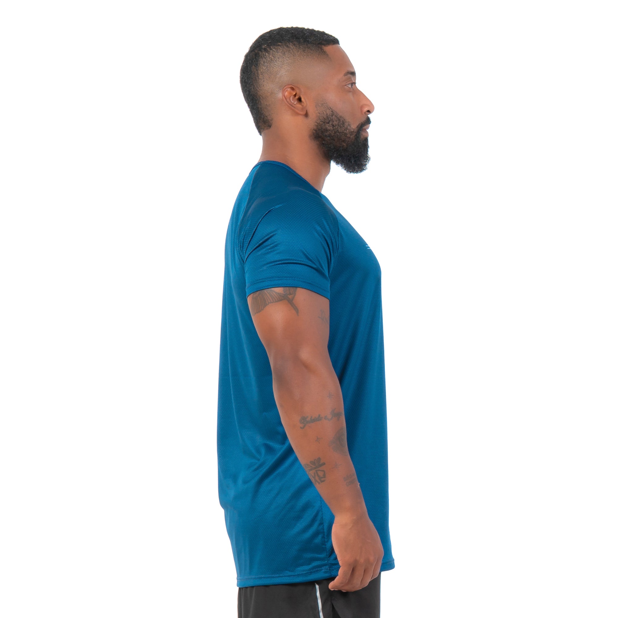 Camiseta Dry Fit Parallel Line Azul Egipcio