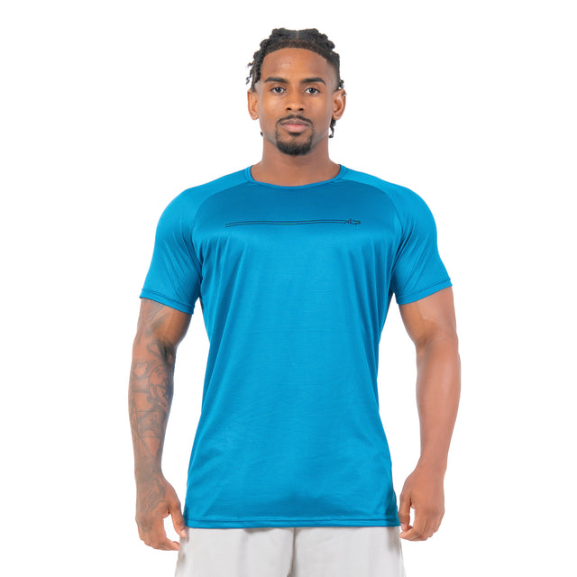 Camiseta Dry Fit Parallel Line Azul Safira