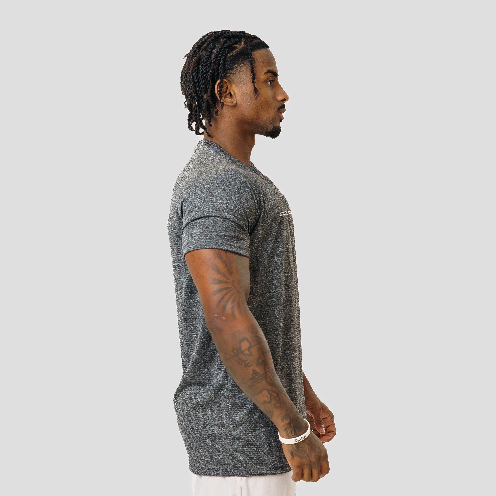 Camiseta Dry Fit Parallel Line Chumbo