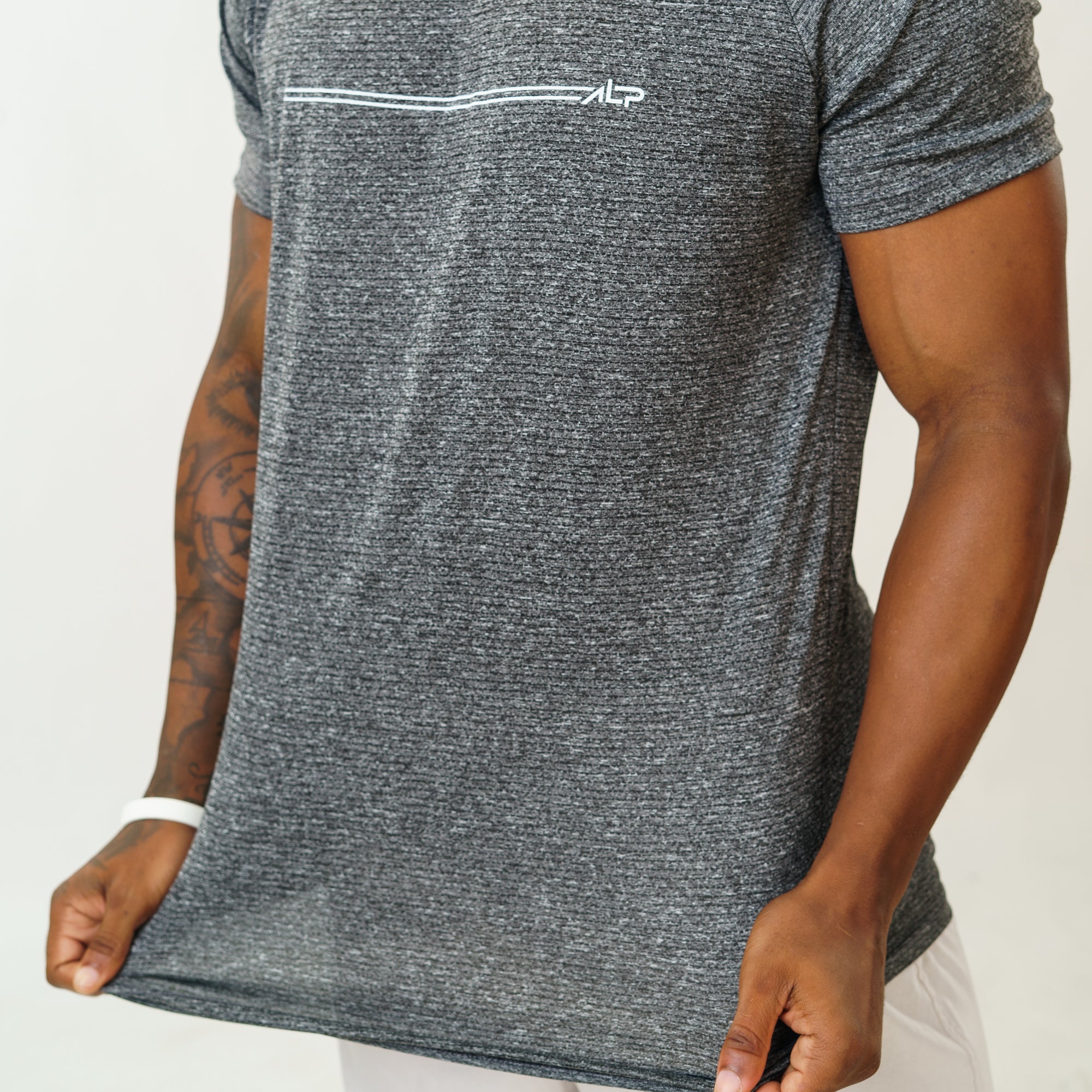 Camiseta Dry Fit Parallel Line Chumbo