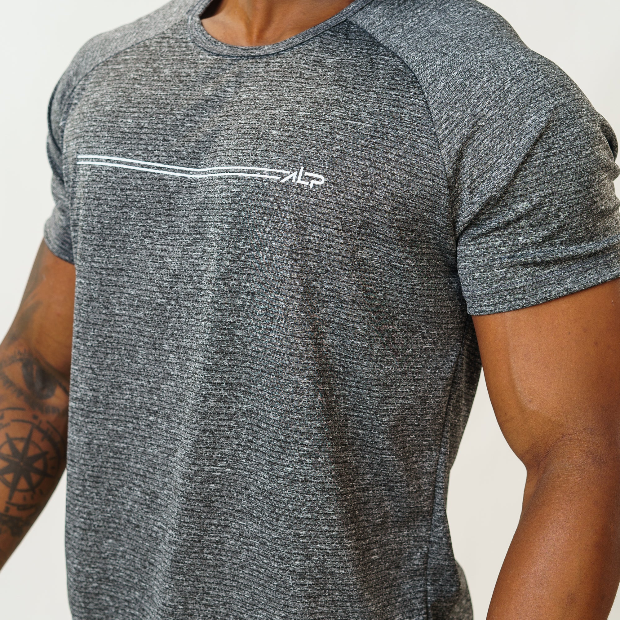 Camiseta Dry Fit Parallel Line Chumbo