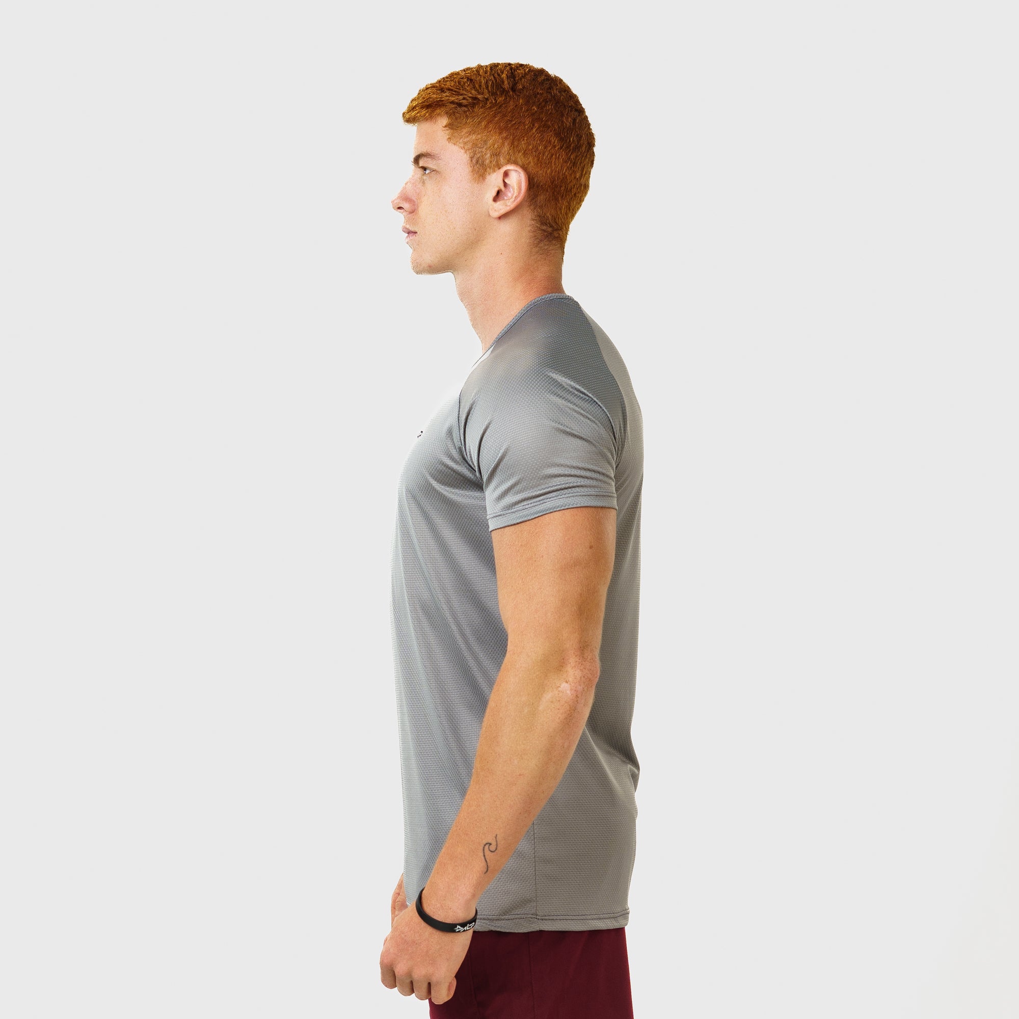 Camiseta Dry Fit Parallel Line Cinza Aço