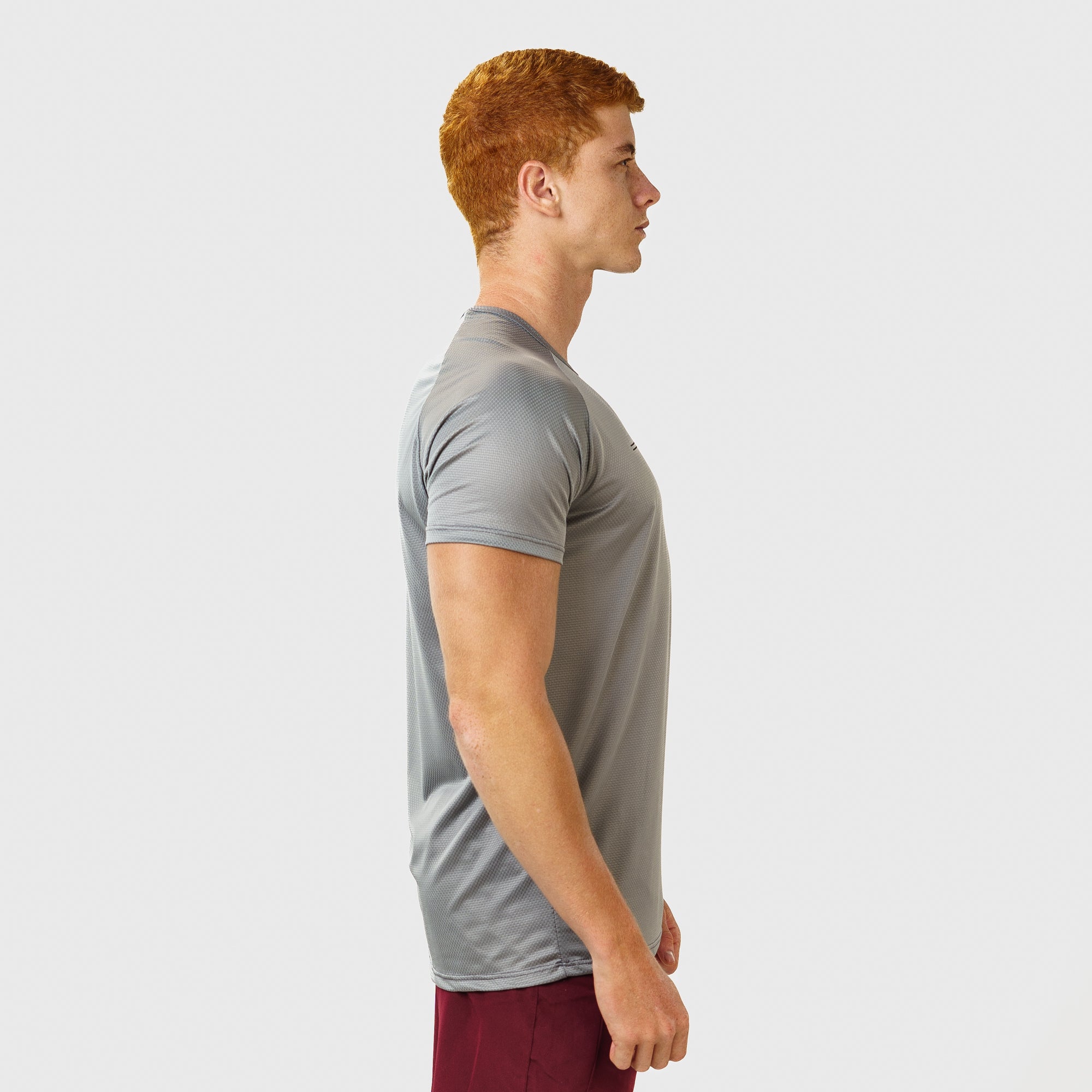 Camiseta Dry Fit Parallel Line Cinza Aço