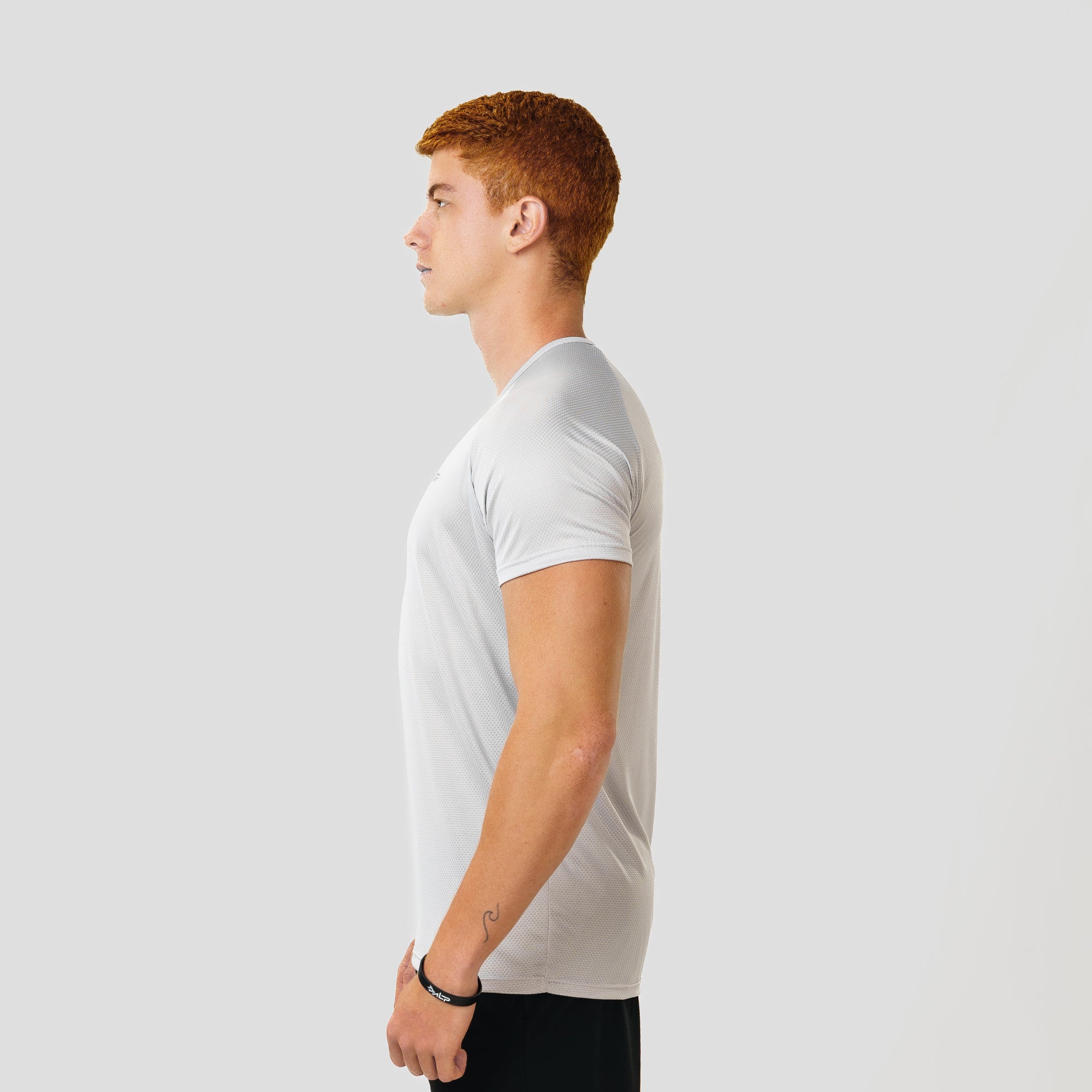 Camiseta Dry Fit Parallel Line Cinza Névoa