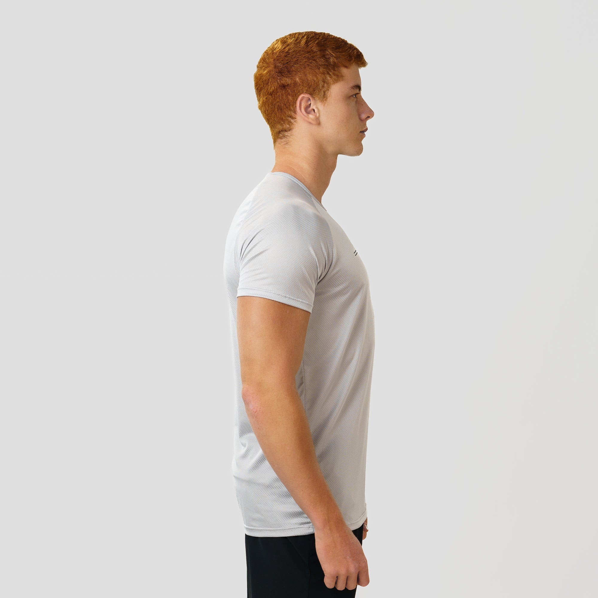 Camiseta Dry Fit Parallel Line Cinza Névoa