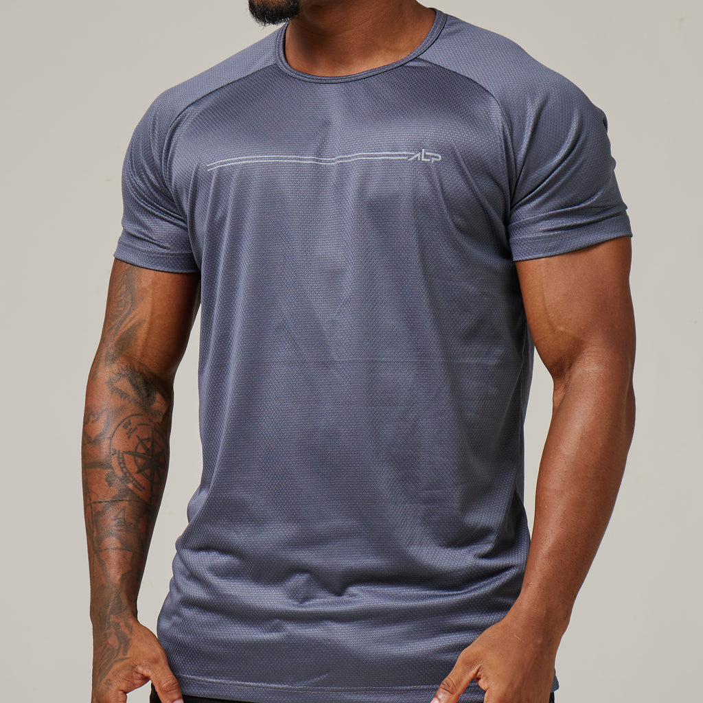 Camiseta Dry Fit Parallel Line Cinza Sombra