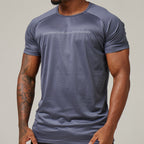 Camiseta Dry Fit Parallel Line Cinza Sombra
