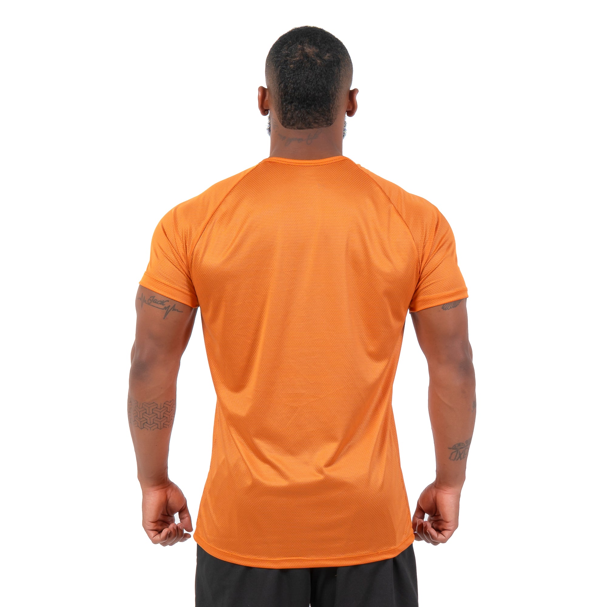 Camiseta Dry Fit Parallel Line Laranja Pêssego