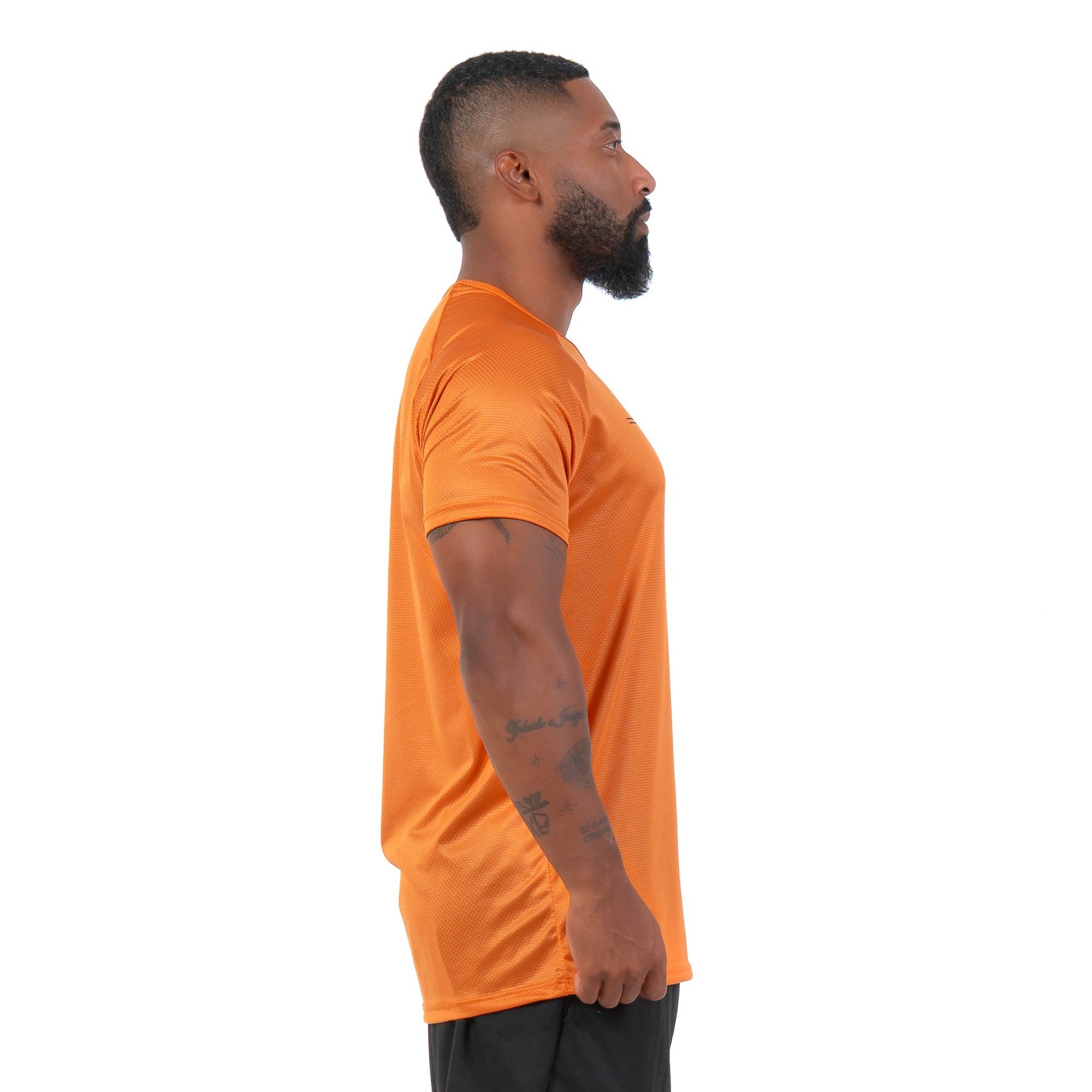 Camiseta Dry Fit Parallel Line Laranja Pêssego