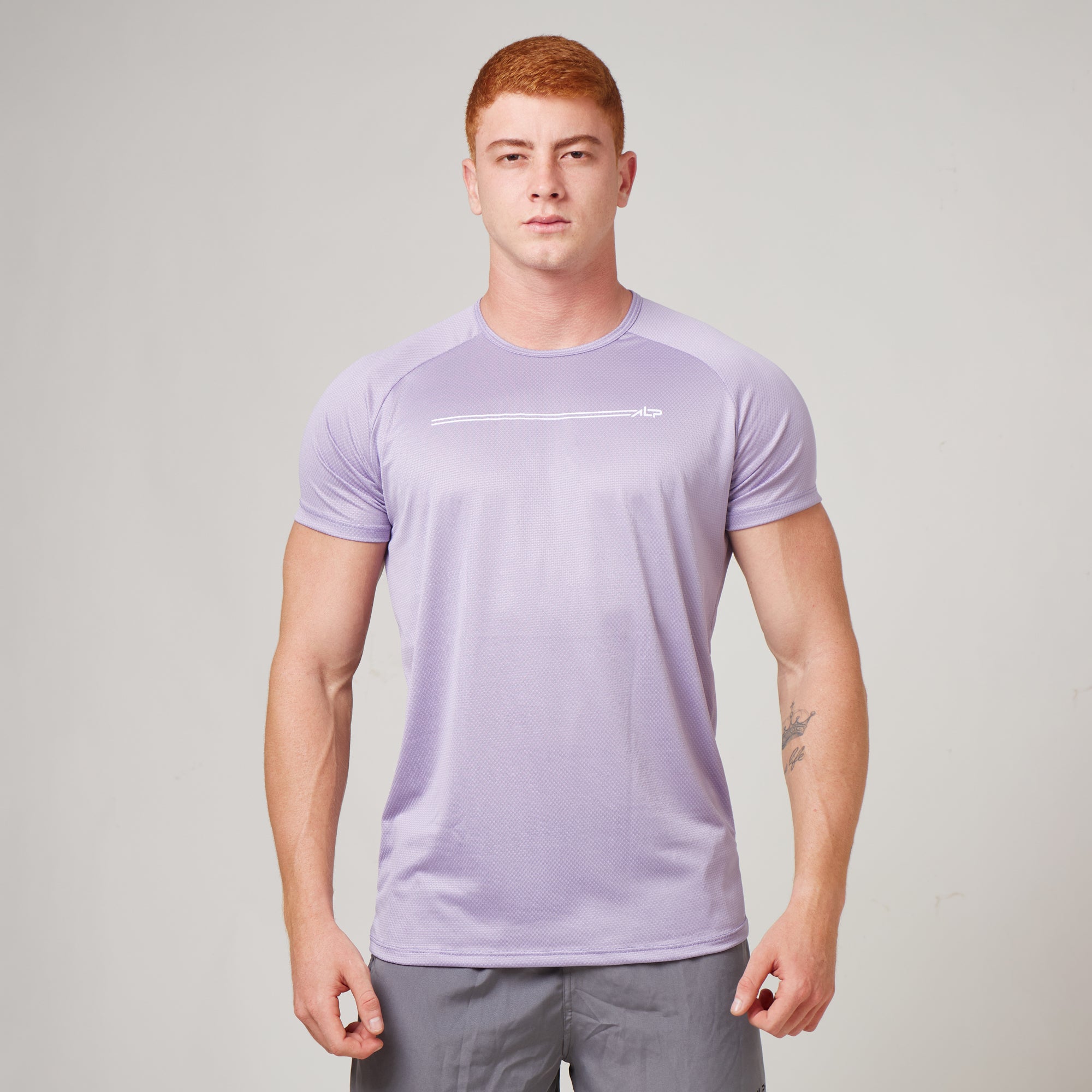 Camiseta Dry Fit Parallel Line Lilás Malva
