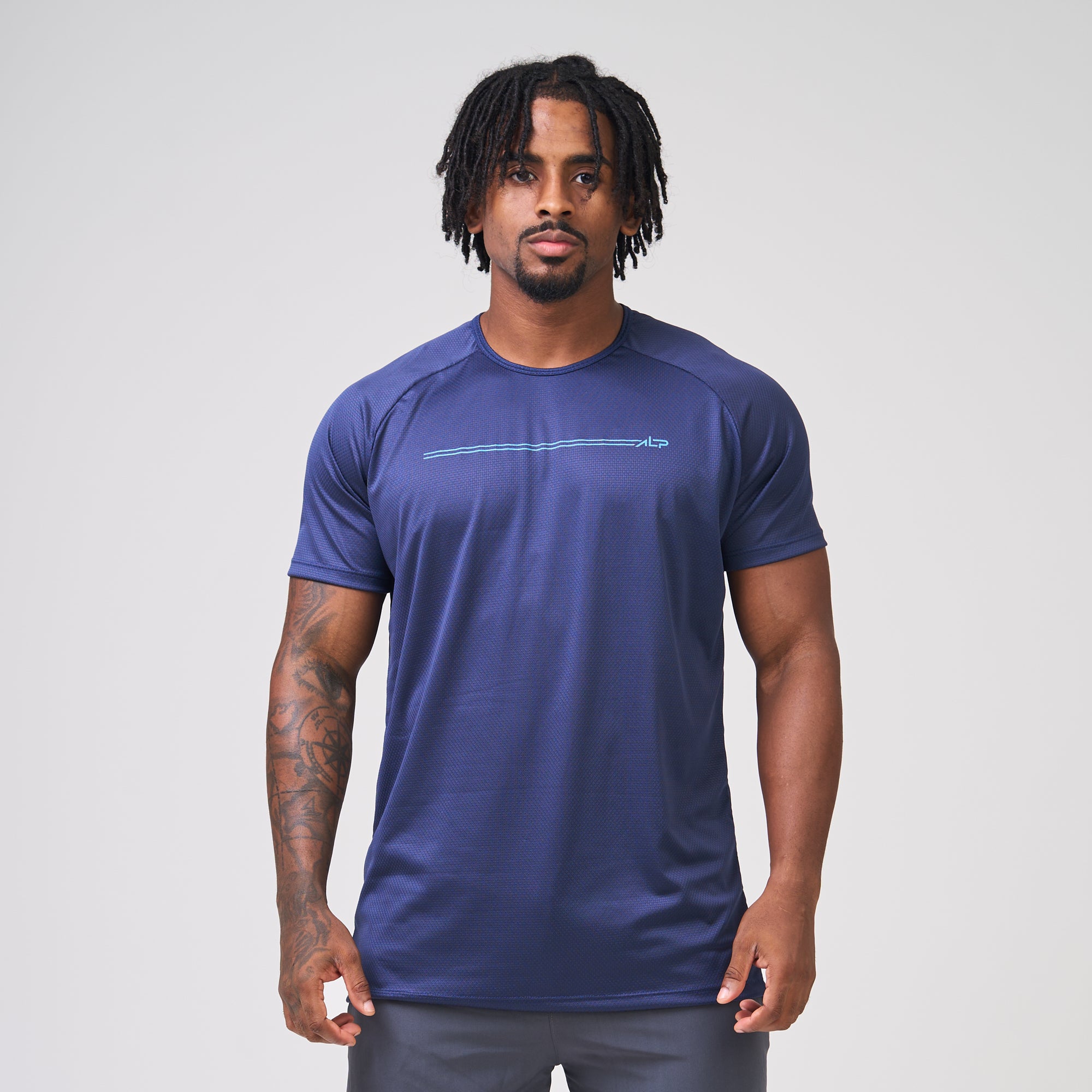Camiseta Dry Fit Parallel Line Marinho Ashir
