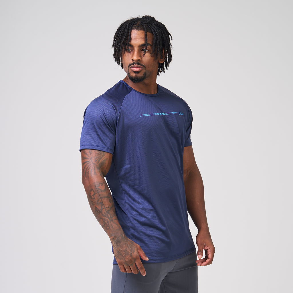 Camiseta Dry Fit Parallel Line Marinho Ashir