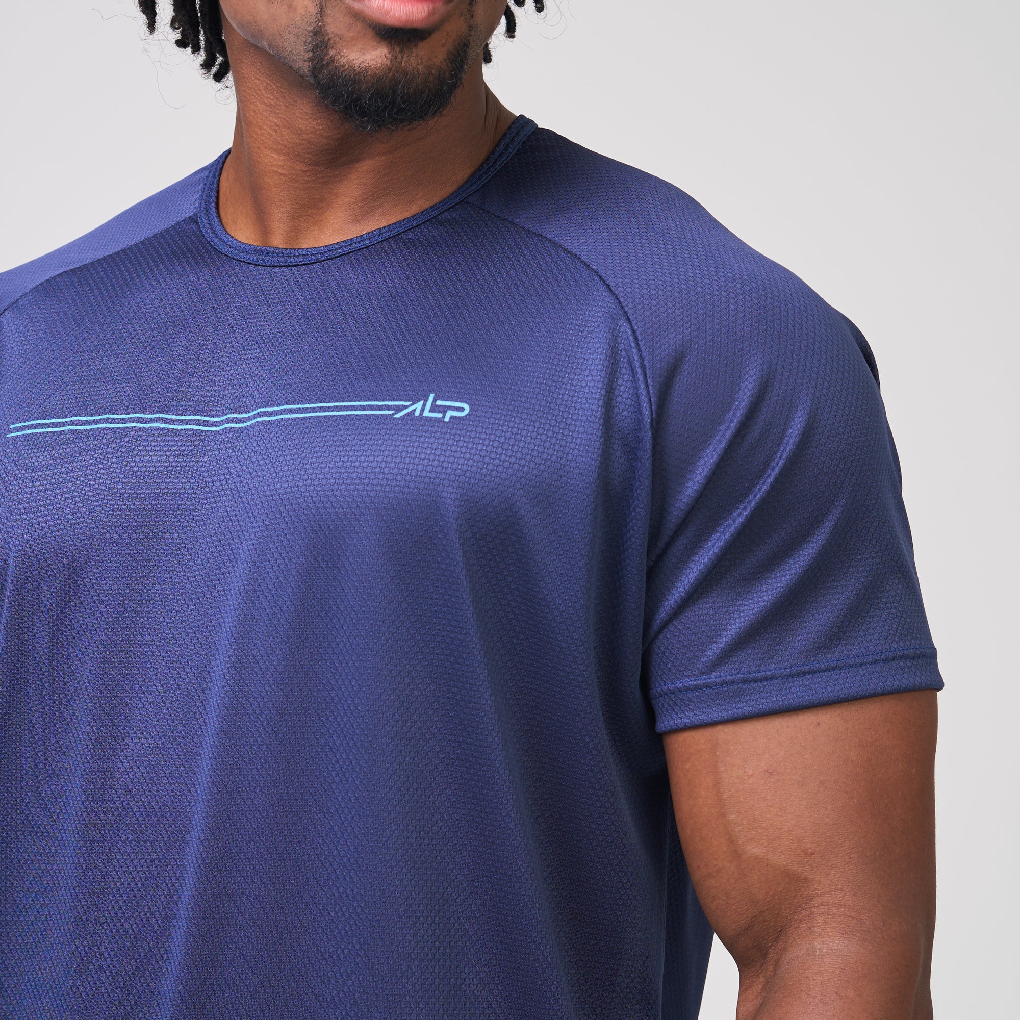 Camiseta Dry Fit Parallel Line Marinho Ashir