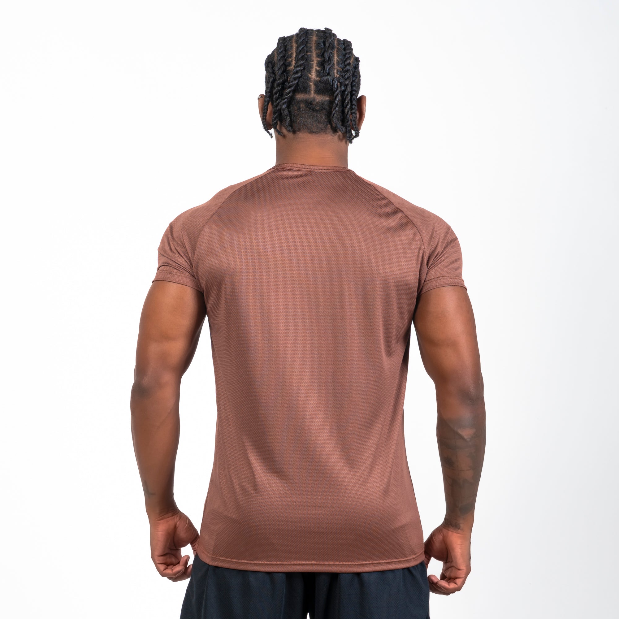 Camiseta Dry Fit Parallel Line Marrom