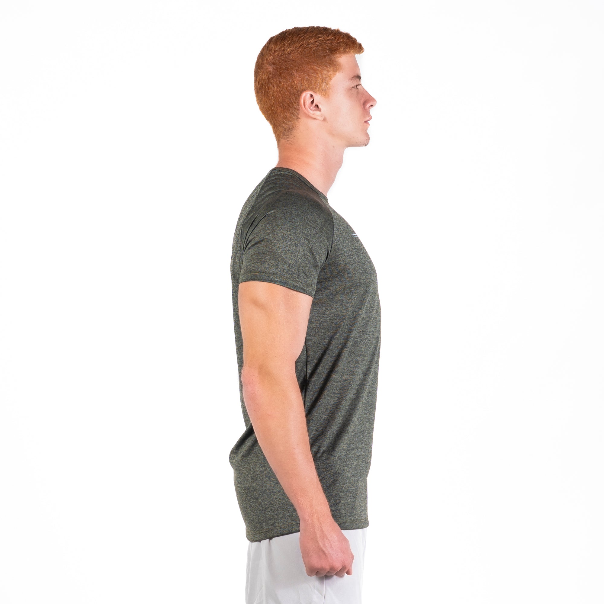 Camiseta Dry Fit Parallel Line Mescla Verde