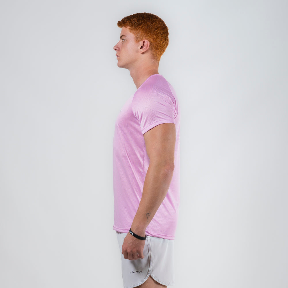 Camiseta Dry Fit Parallel Line Rosa Pétala