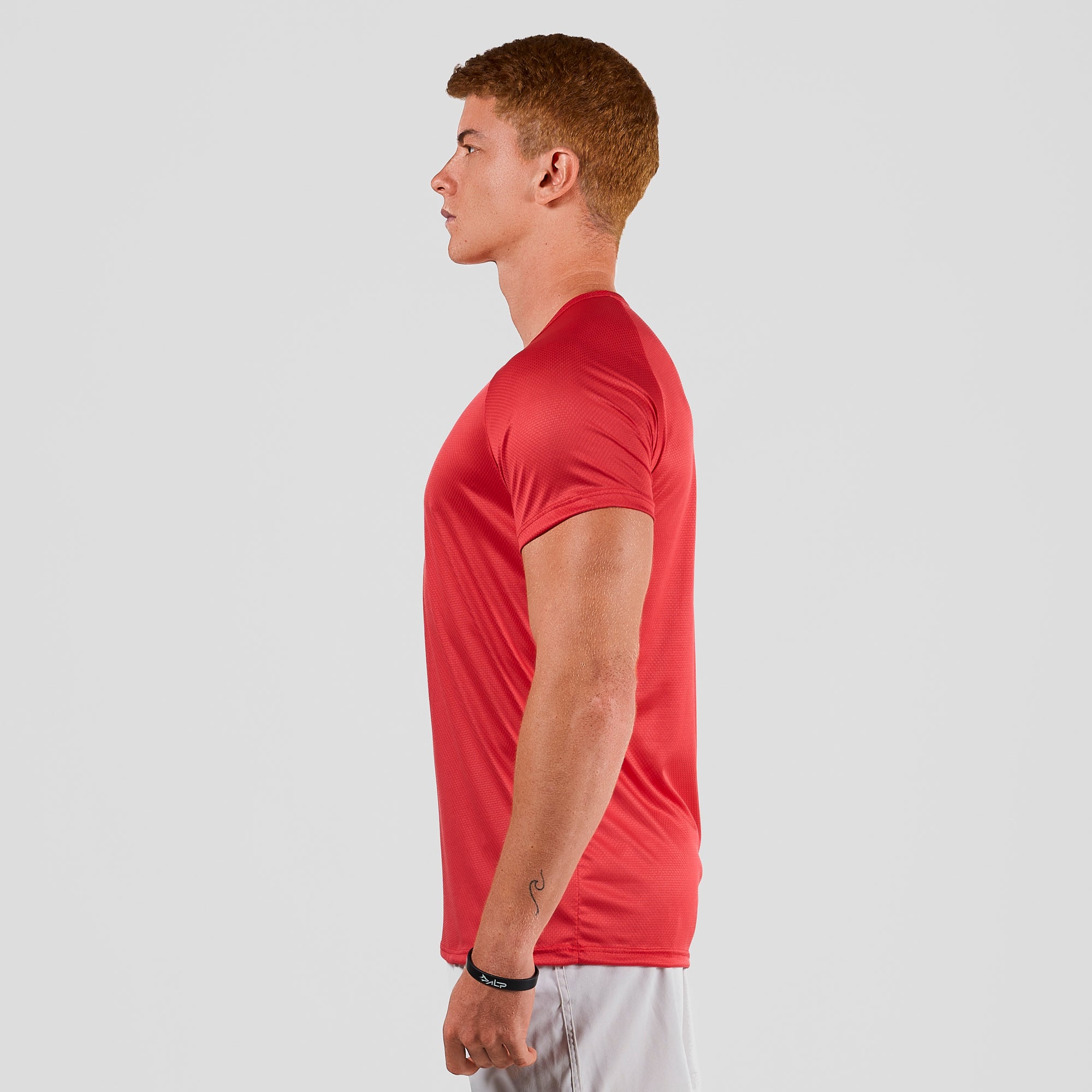 Camiseta Dry Fit Parallel Line Vermelho Acerola