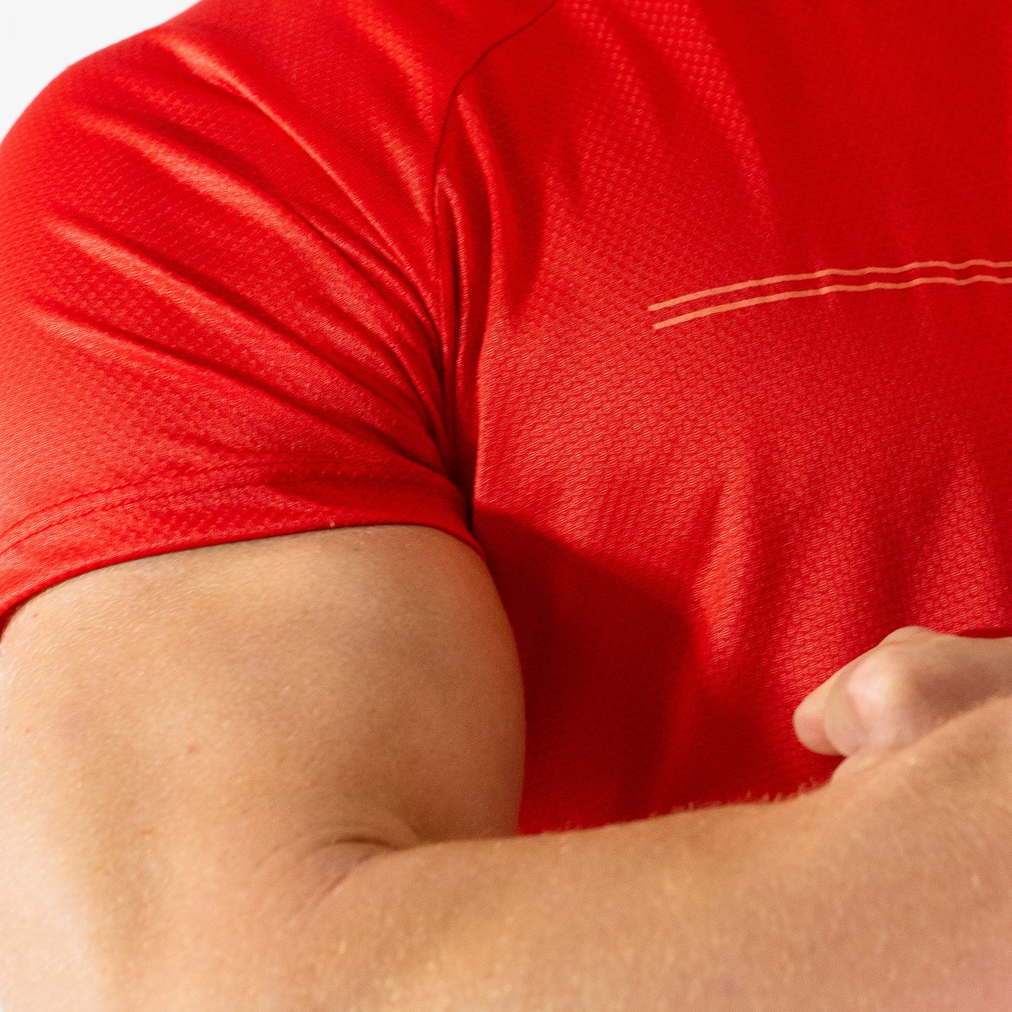 Camiseta Dry Fit Parallel Line Vermelho Acerola