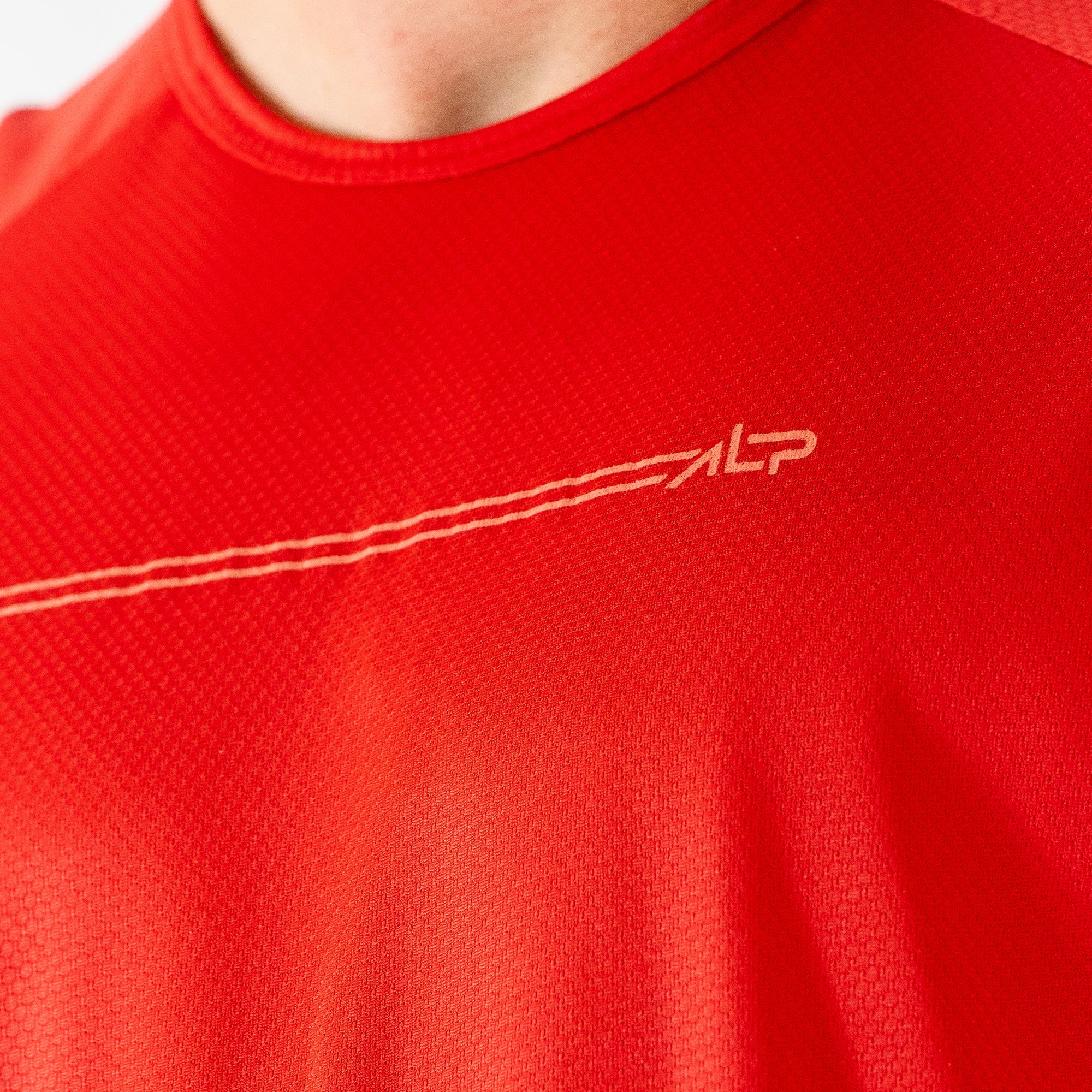 Camiseta Dry Fit Parallel Line Vermelho Acerola