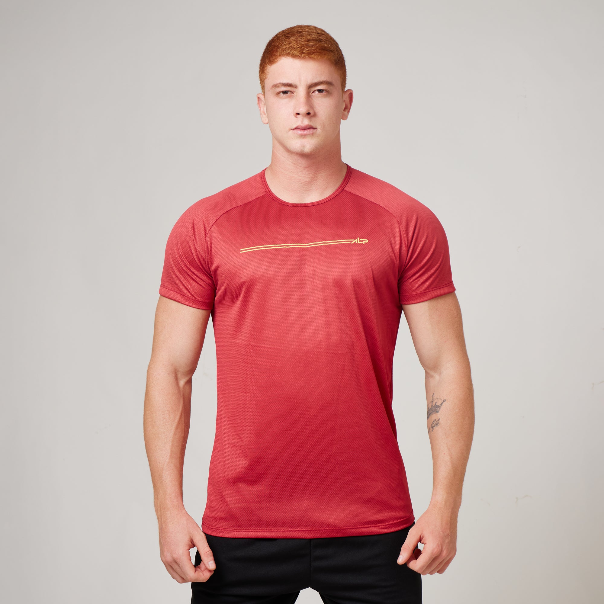 Camiseta Dry Fit Parallel Line Vermelho Mercúrio