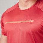 Camiseta Dry Fit Parallel Line Vermelho Mercúrio