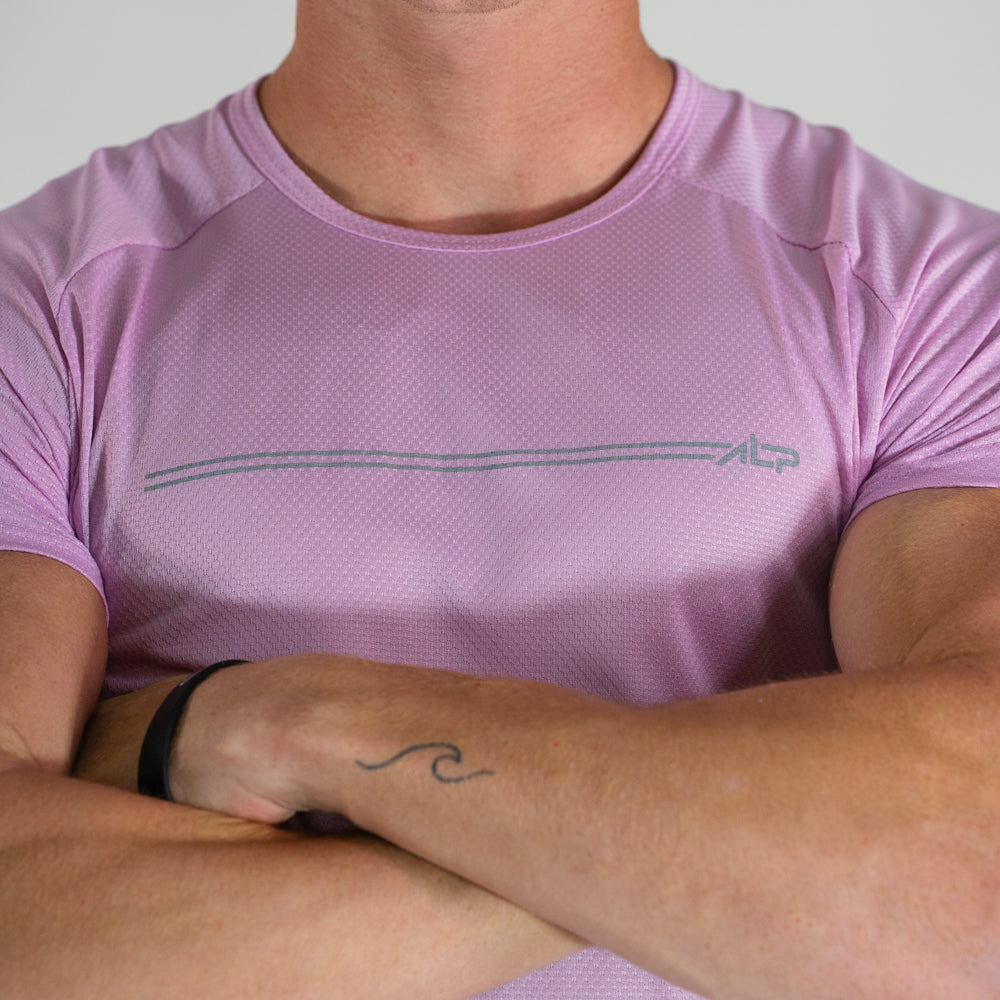 Camiseta Dry Fit Parallel Line Rosa Pétala