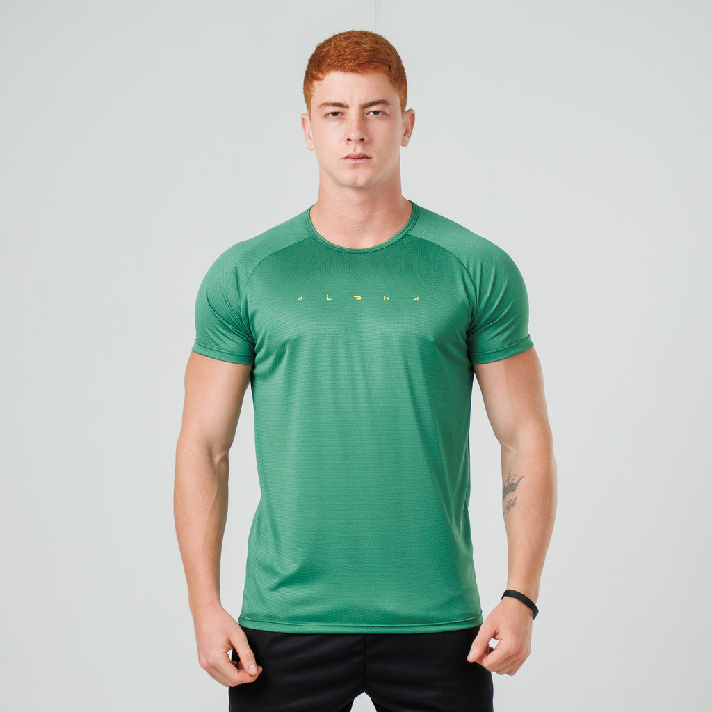 Camiseta Dry Fit Space Horizon Verde Grama